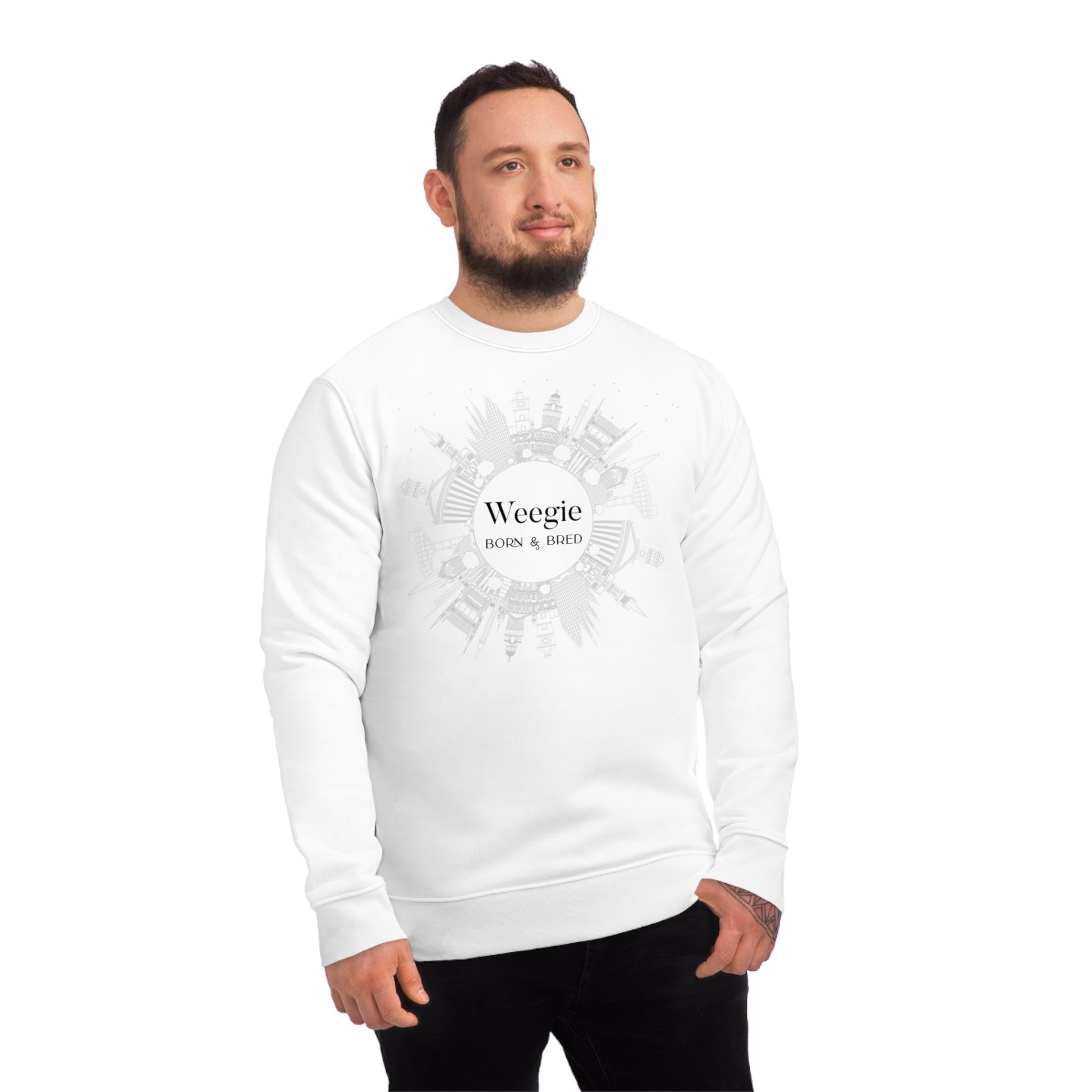 Show off Scottish phrases funny with the Glaswegian Slang 'Weegie Born & Bred' organic cotton sweatshirt!
