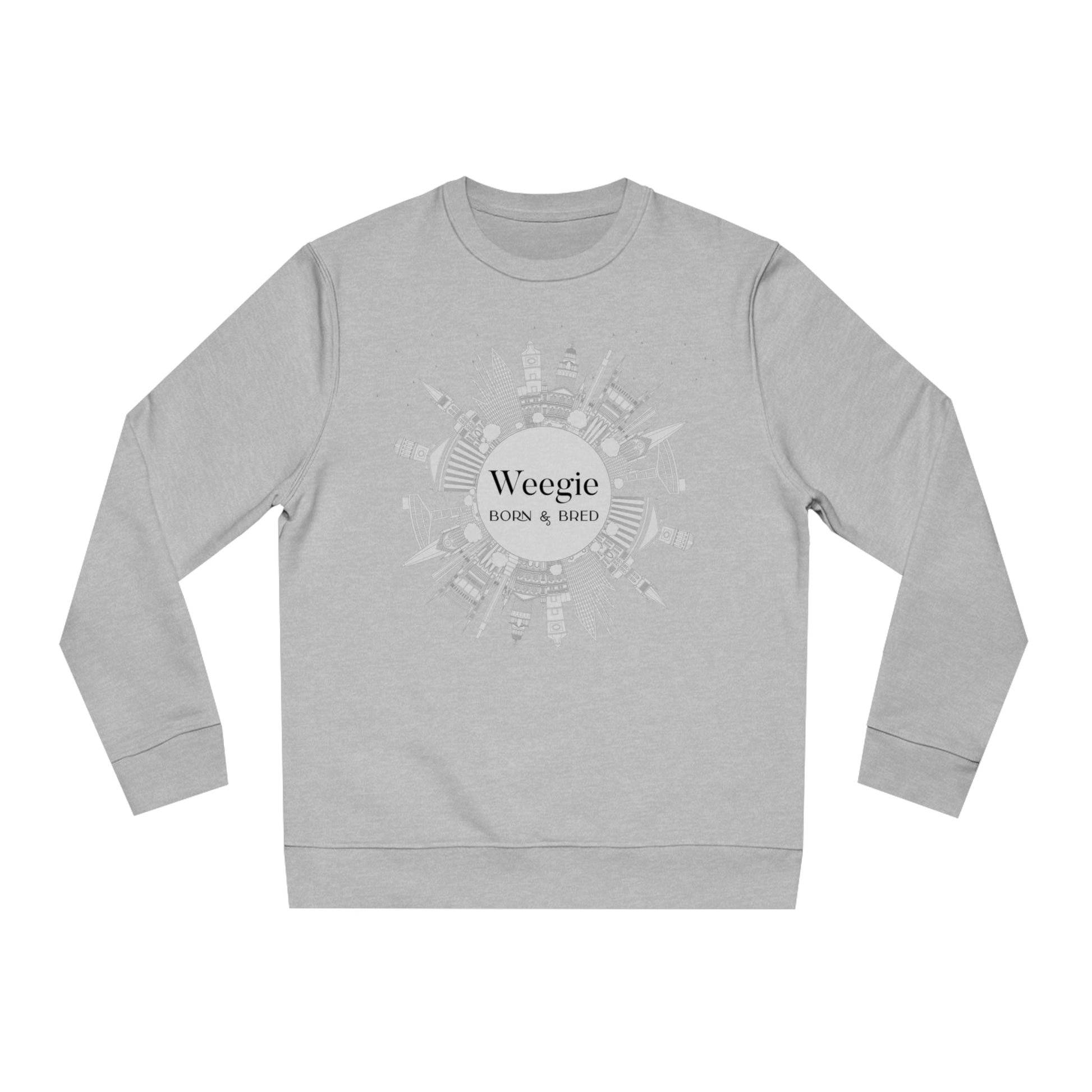 A unique jumper Scotland fans need! Glaswegian Slang 'Weegie Born & Bred' organic cotton sweatshirt.