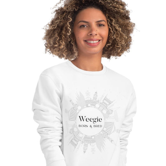 Scottish phrases funny and stylish! Get the Glaswegian Slang 'Weegie Born & Bred' organic cotton sweatshirt.