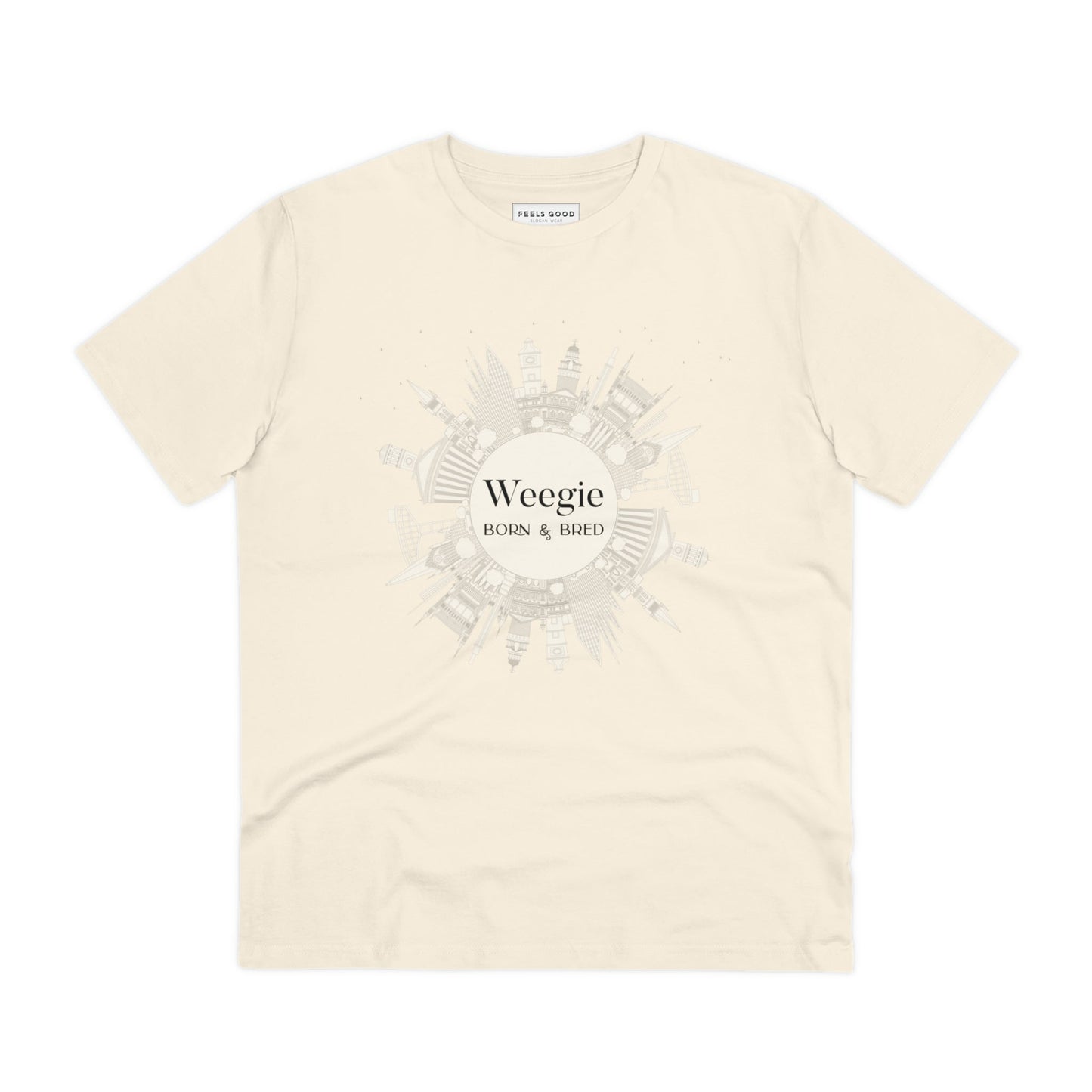Wear your roots with pride! Glaswegian Slang 'Weegie Born & Bred' organic cotton t-shirt is a must-have.