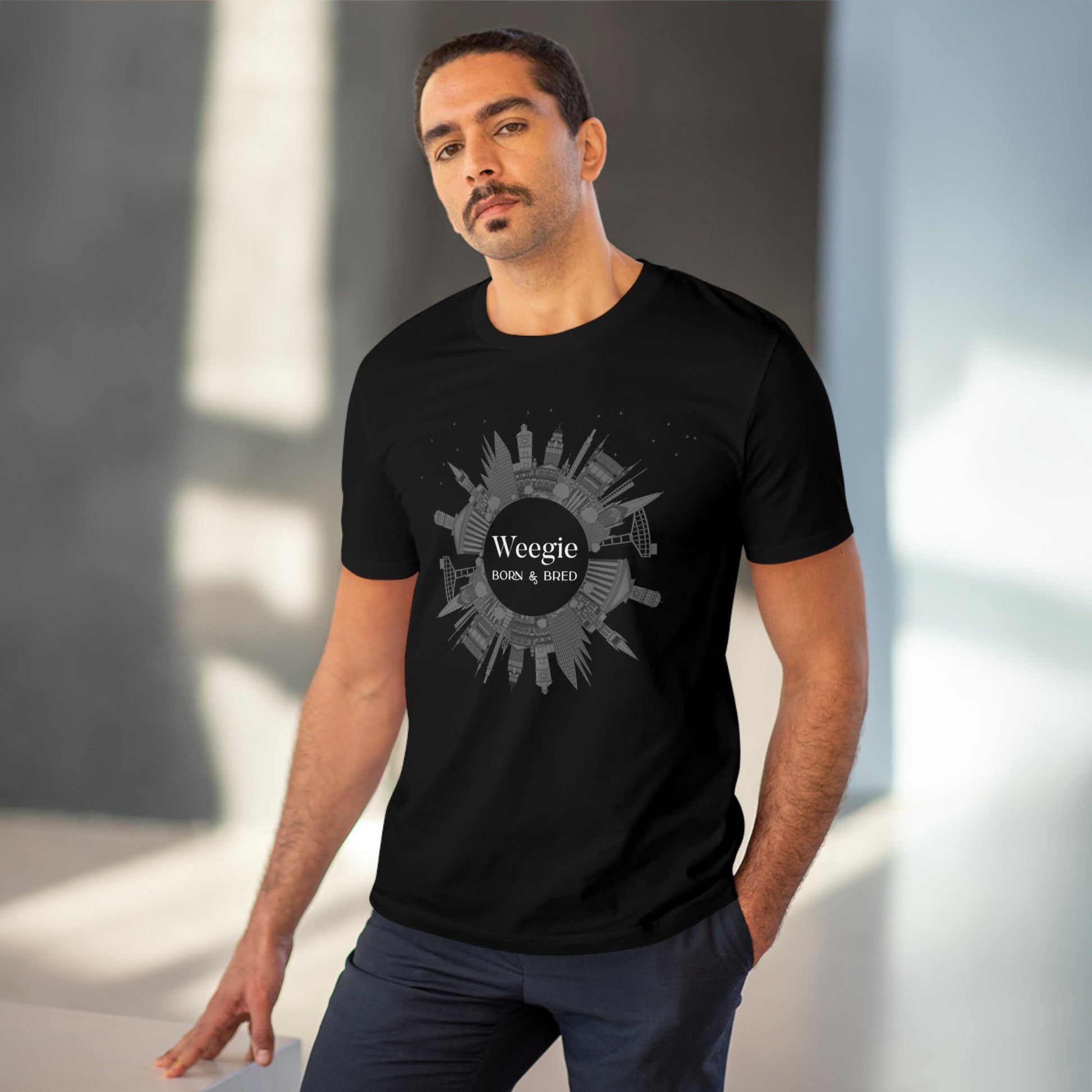 Glaswegian Slang Weegie Born & Bred Organic Cotton T-Shirt – Scotland tee shirts with a bold Scottish identity