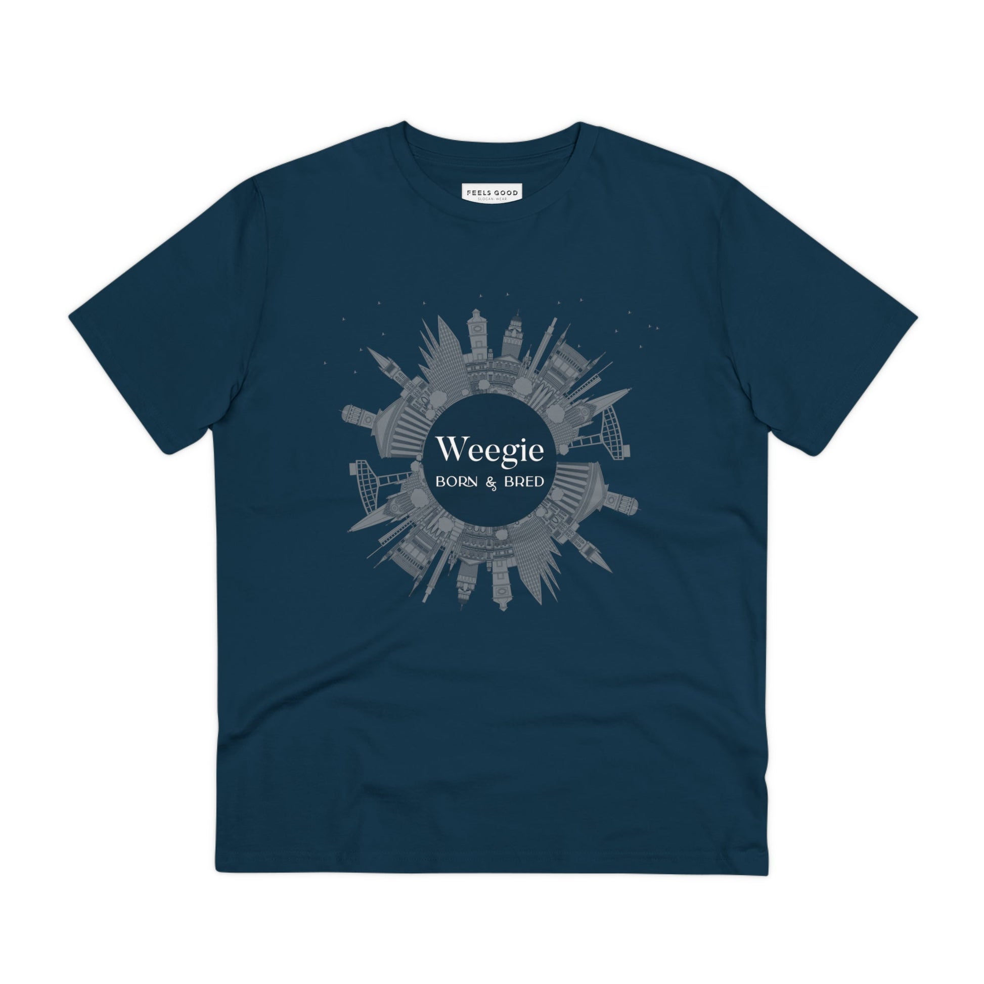 Wear your Scottish slang with pride! Glaswegian Slang 'Weegie Born & Bred' organic cotton t-shirt.