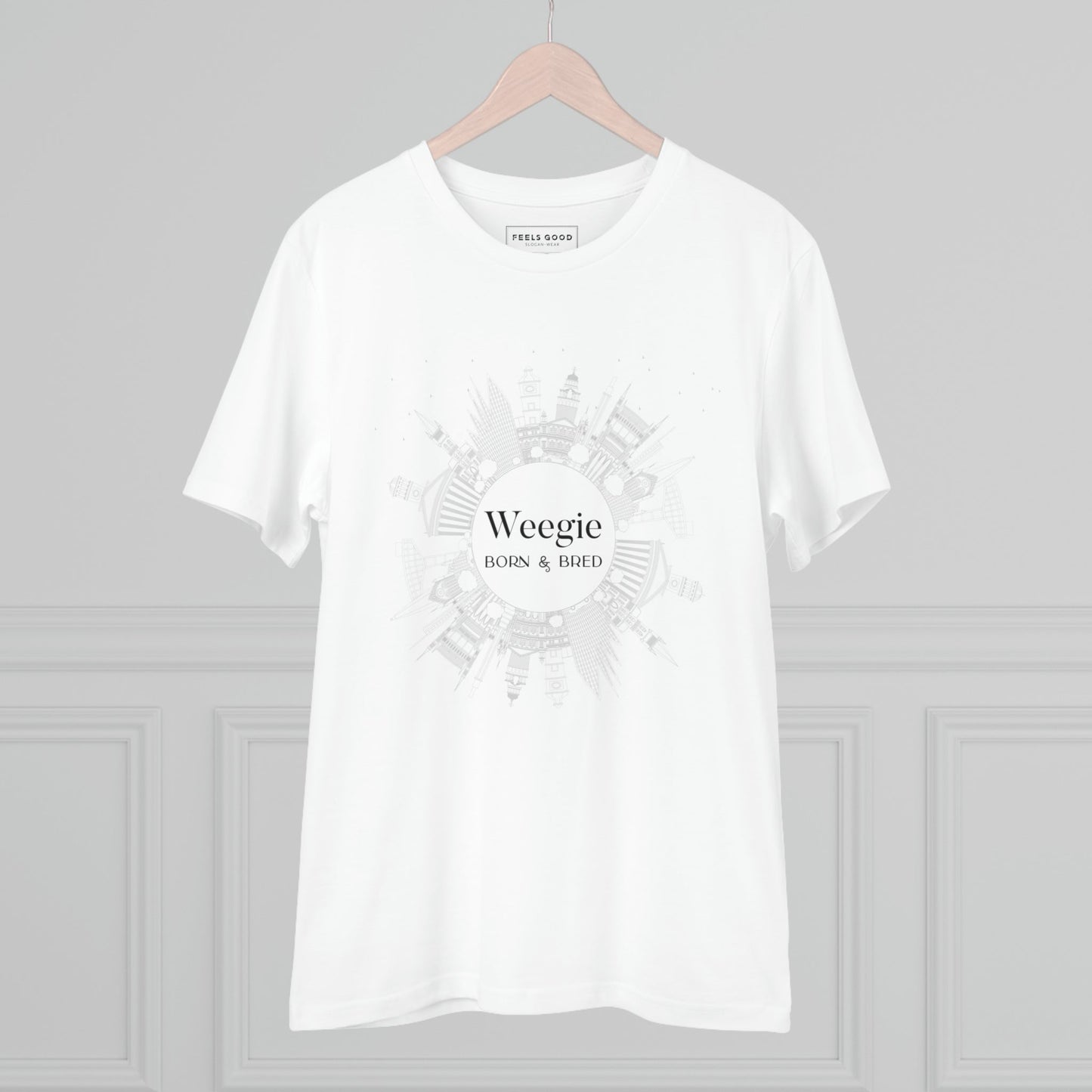 Express yourself with Scottish words and phrases – Glaswegian Slang 'Weegie Born & Bred' T-shirt!