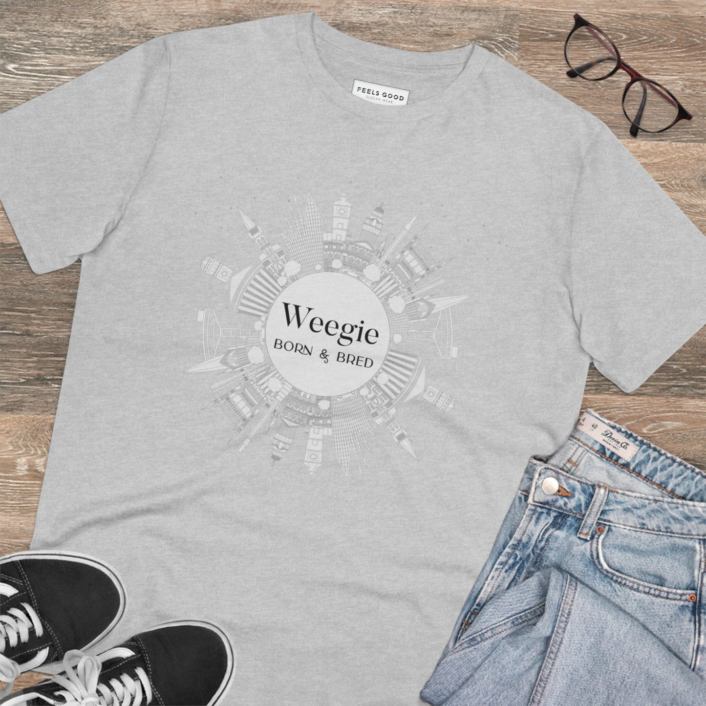 The Scotland tee shirt you need! Glaswegian Slang 'Weegie Born & Bred' organic cotton t-shirt is here.