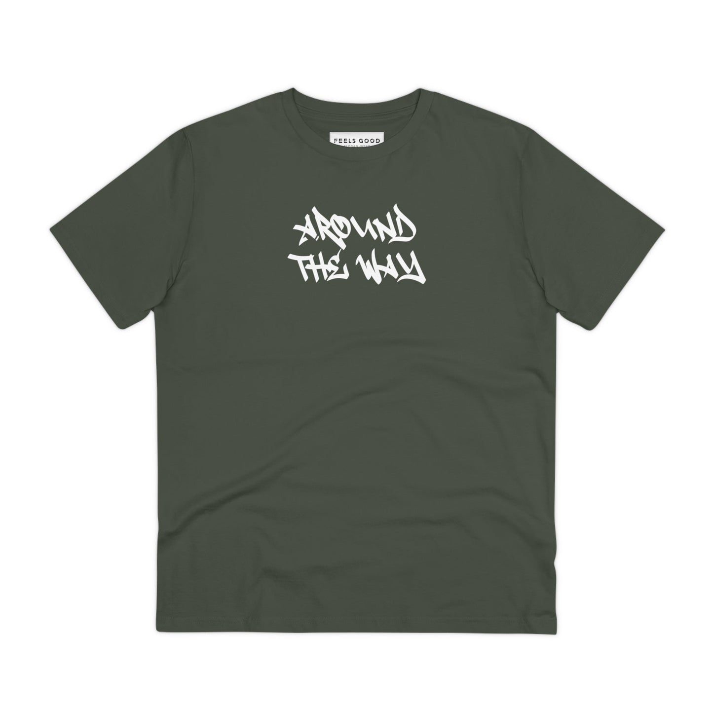 Hip Hop 'Around The Way' Organic Cotton T-shirt – Trendy tee streetwear for everyday wear.

