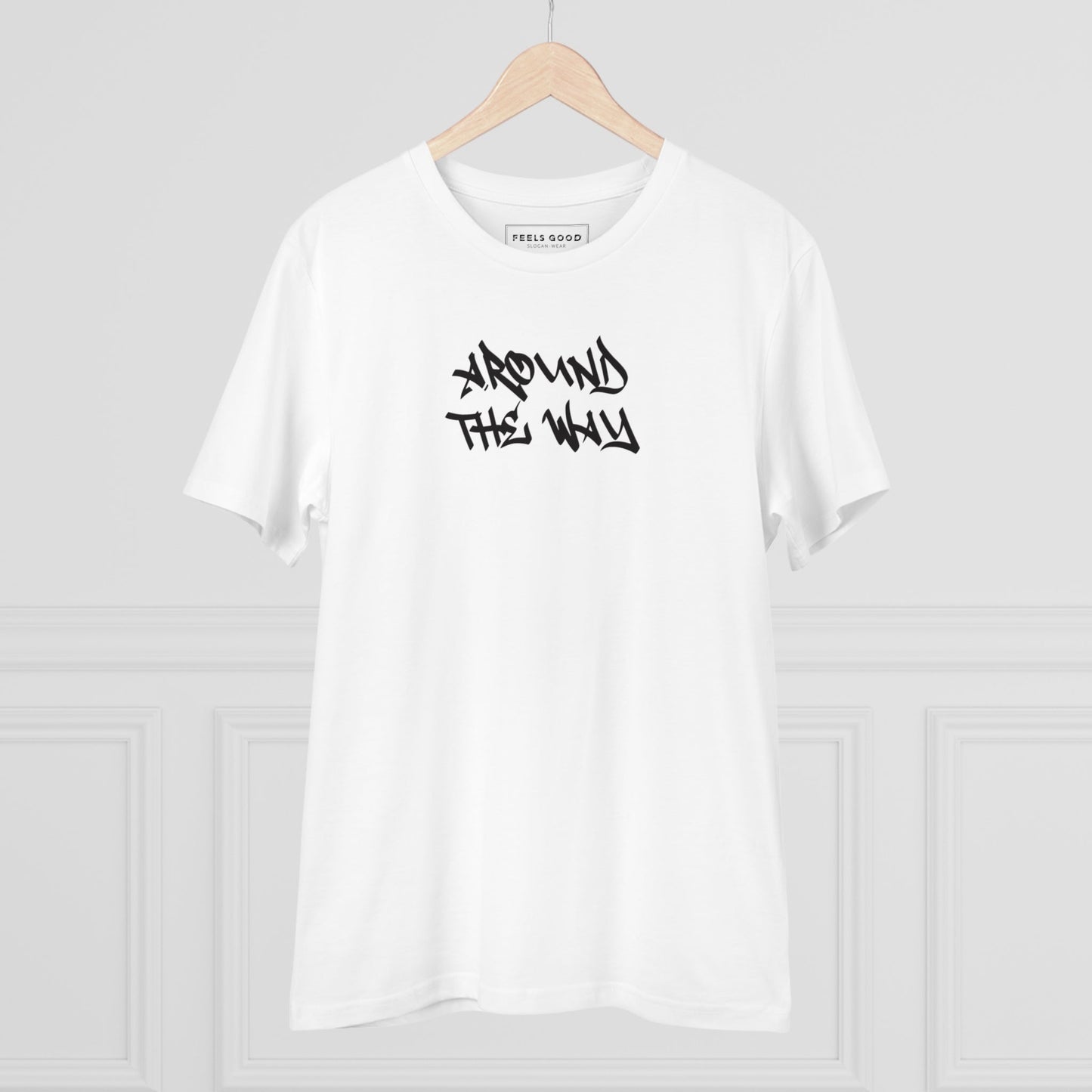 Hip Hop 'Around The Way' Organic Cotton T-shirt – Vintage band t-shirts for a nostalgic look.