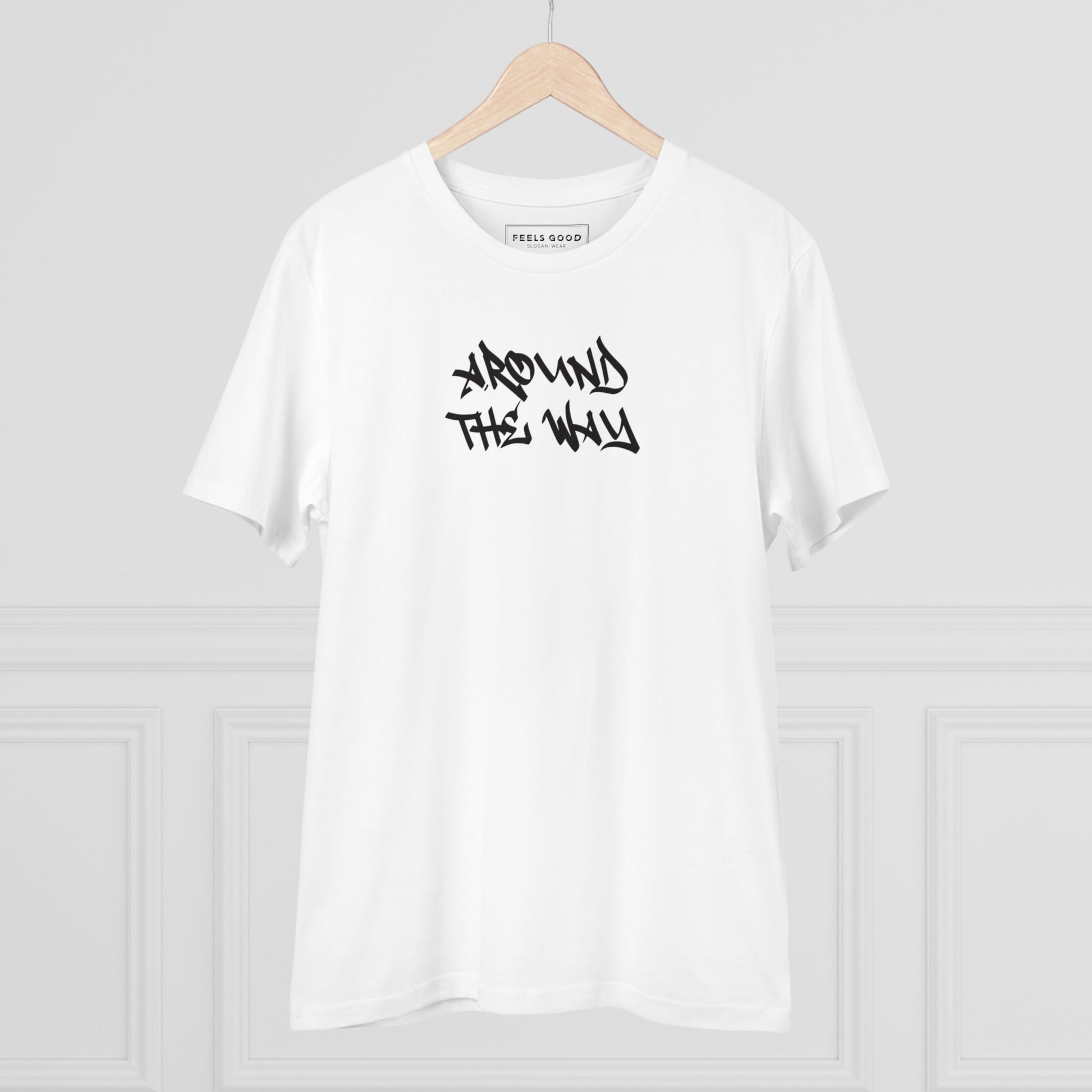 Hip Hop 'Around The Way' Organic Cotton T-shirt – Vintage band t-shirts for a nostalgic look.