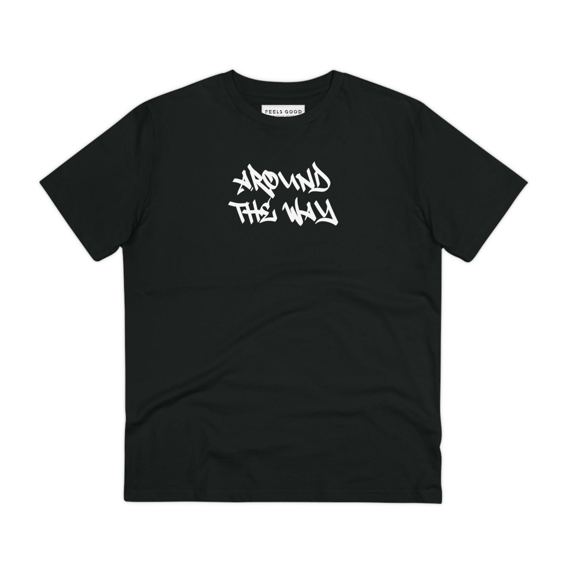 Hip Hop 'Around The Way' Organic Cotton T-shirt – Vintage t shirts band-inspired graphic.

