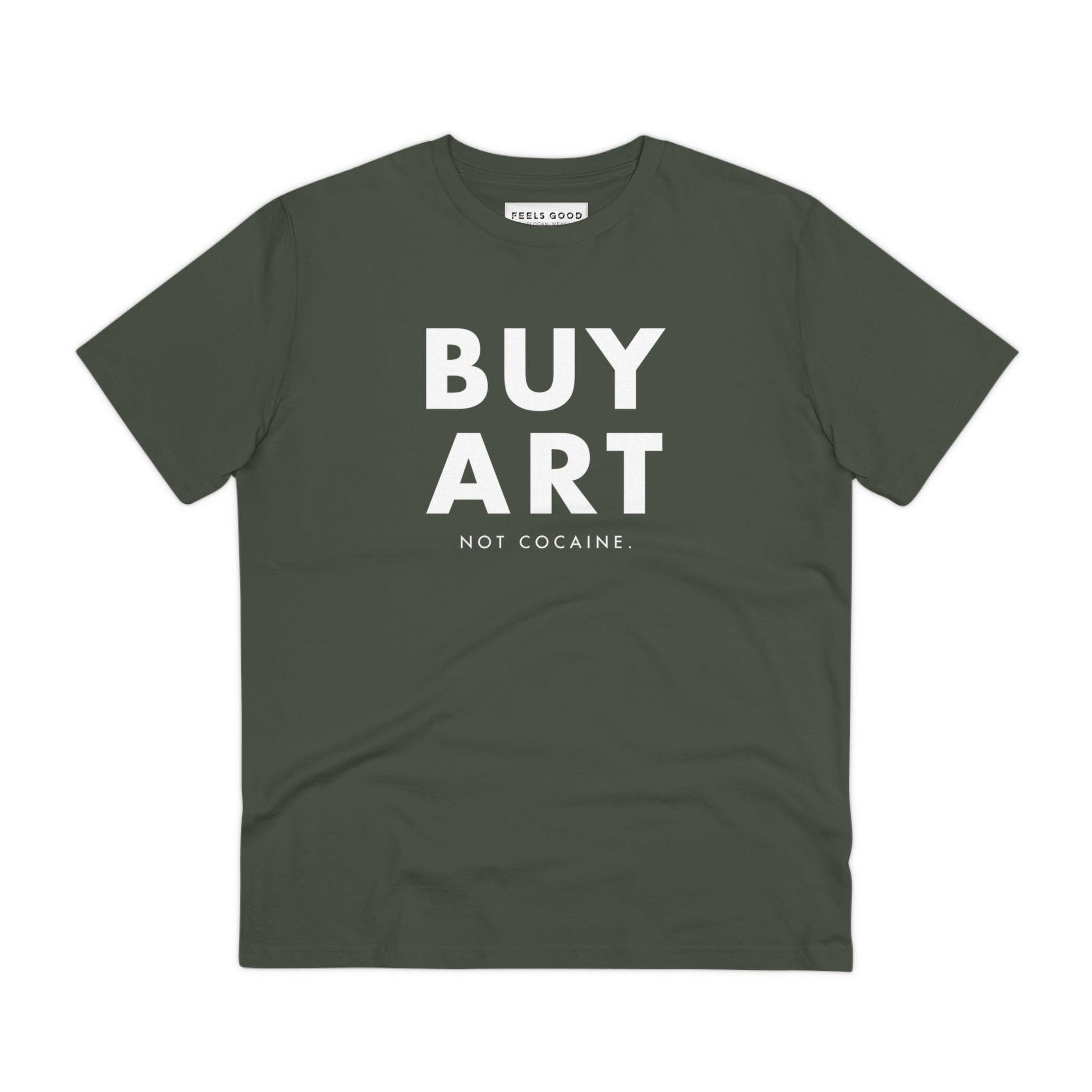 Vintage T-shirts band fans need this Hip Hop 'Buy Art, Not Cocaine' Organic Cotton T-shirt.
