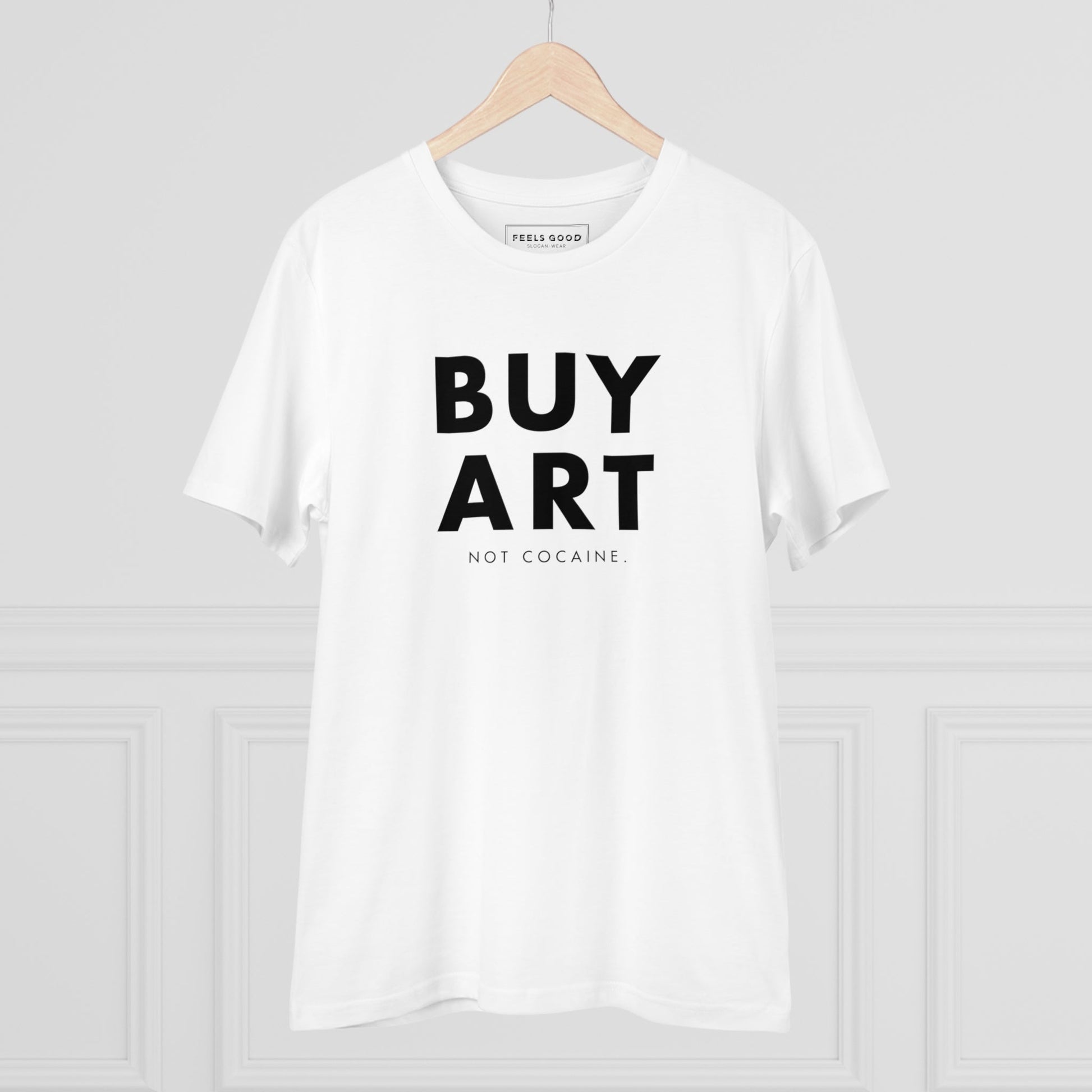 Cool streetwear t-shirt in organic cotton with strong anti-drug message.

