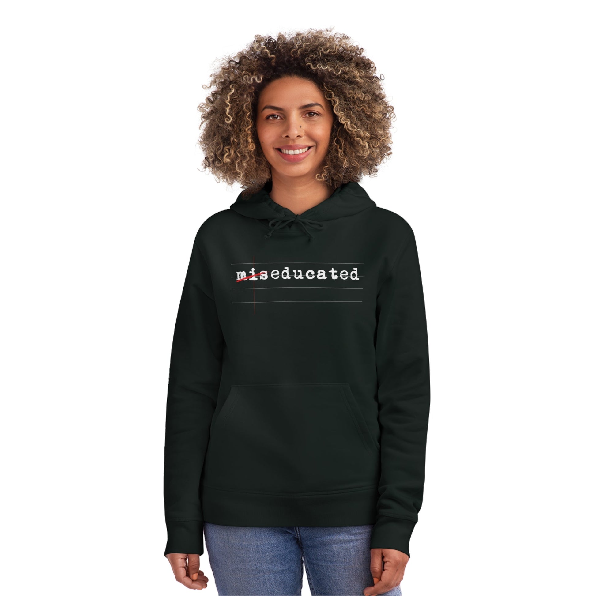 Hip Hop 'Miseducated' Organic Cotton Hoodie – mens streetwear hoodie with bold style

