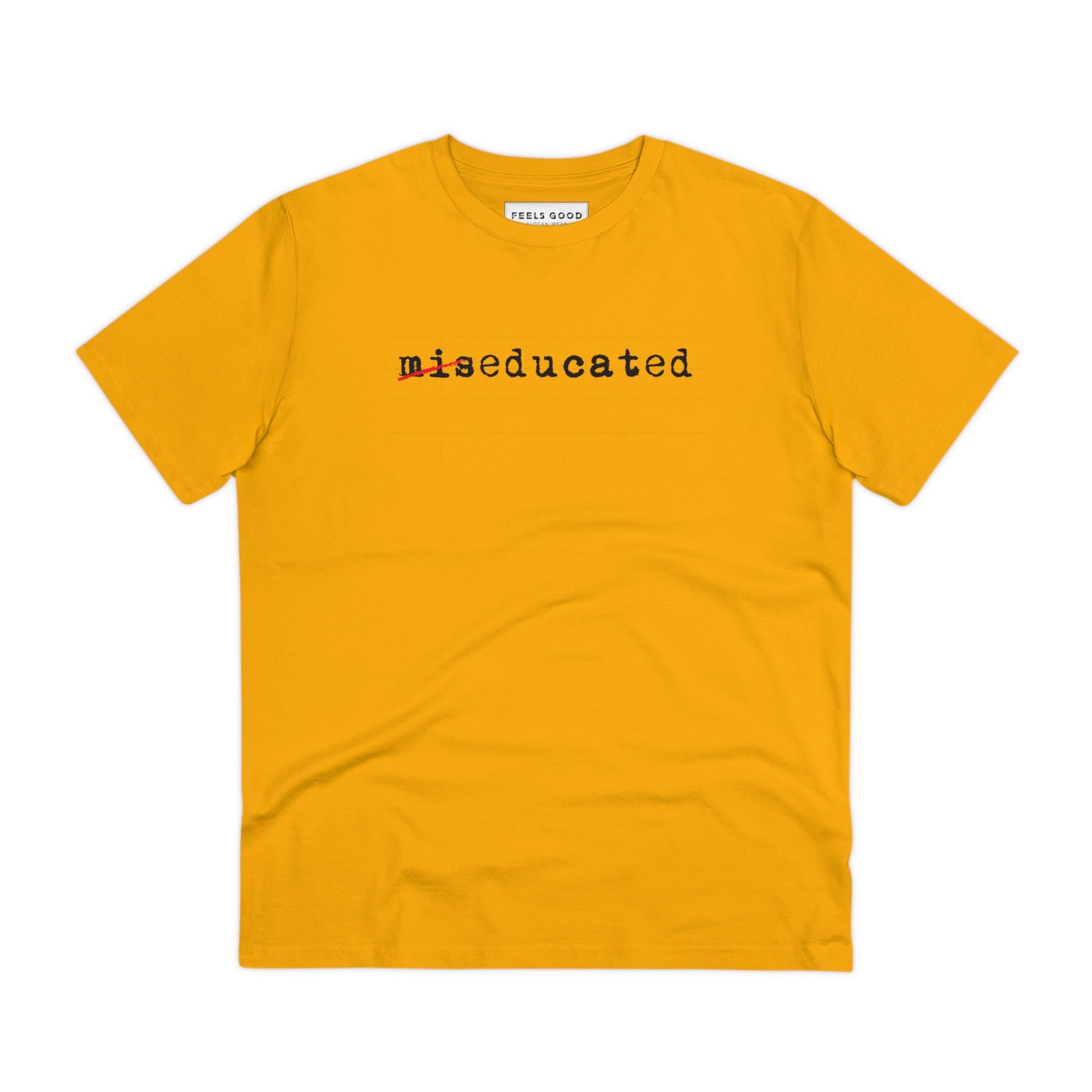 Hip Hop 'Miseducated' Organic Cotton T-shirt, a must-have for any music and streetwear lover.

