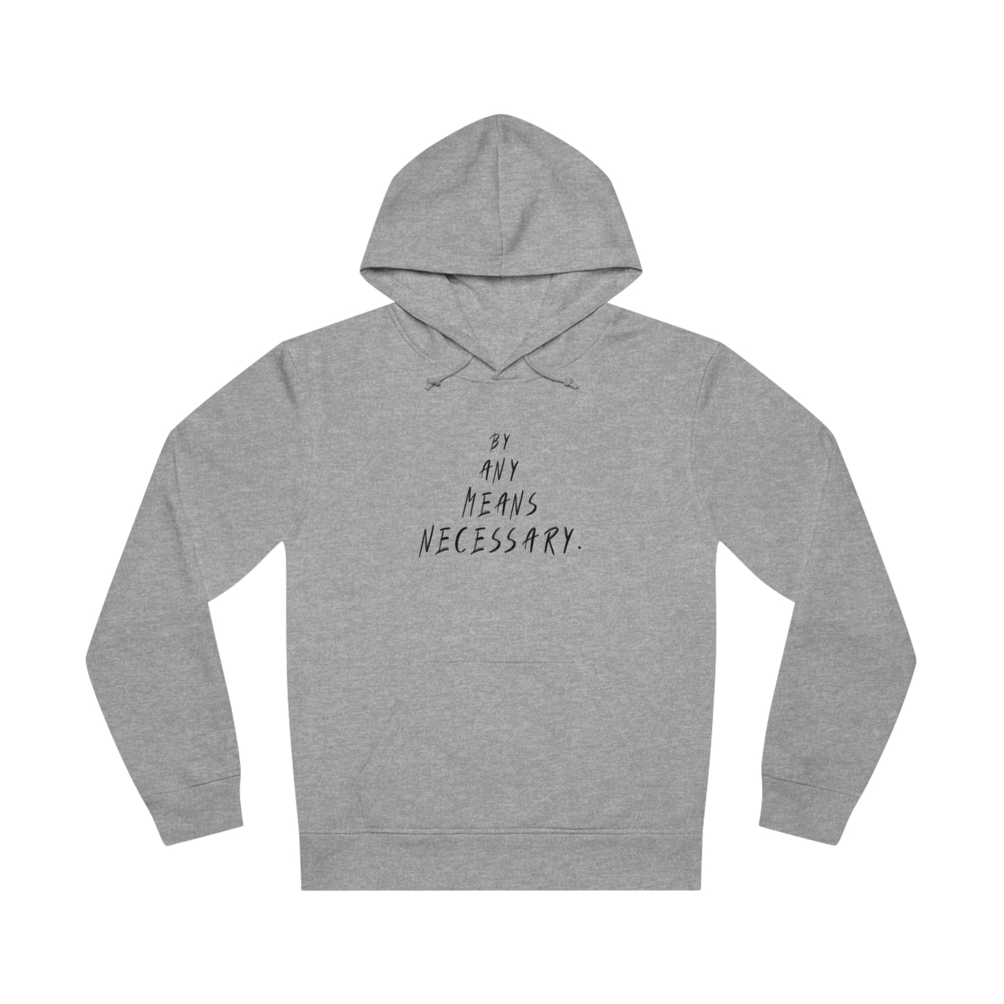 Grey hoodie streetwear piece with Malcolm X print