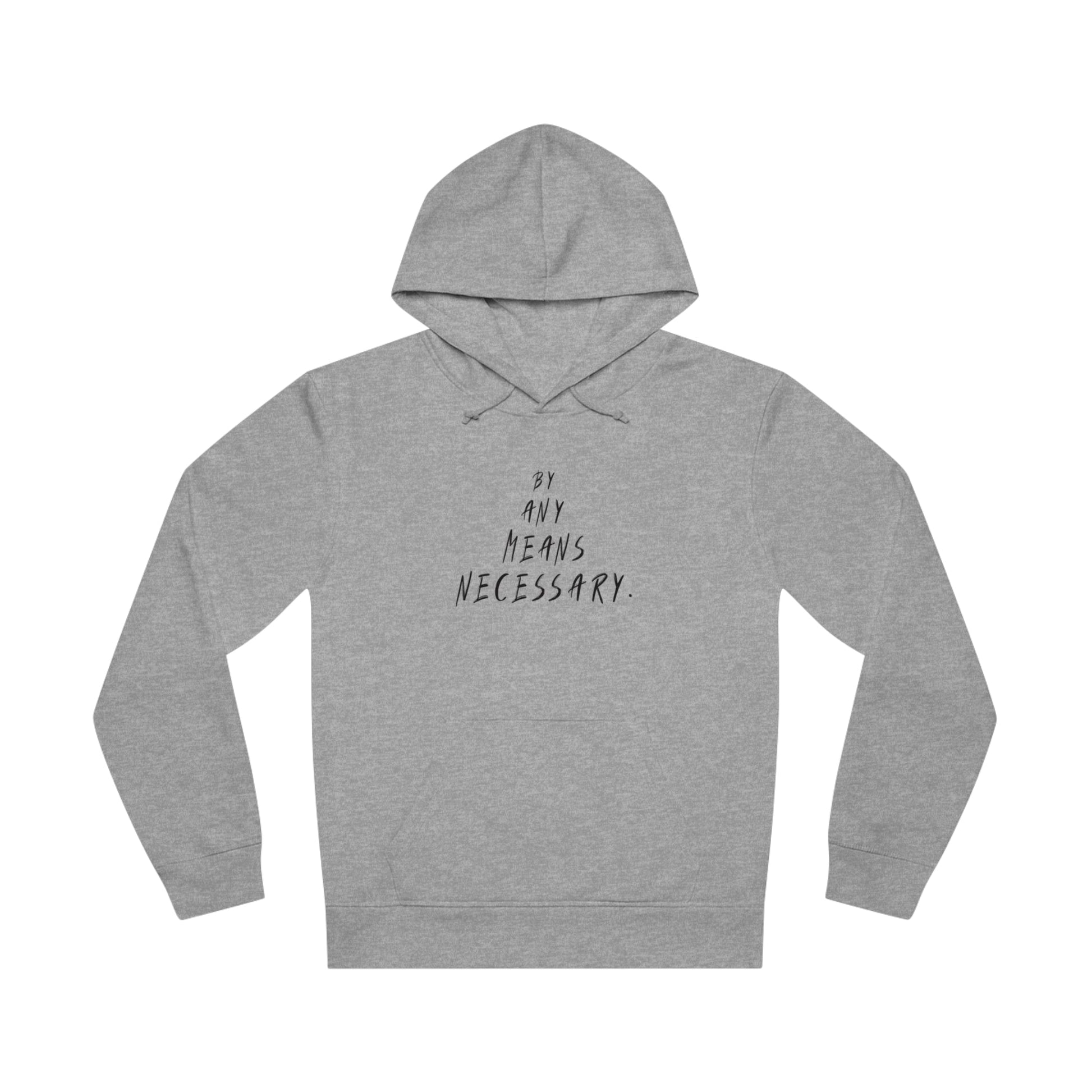 Grey hoodie streetwear piece with Malcolm X print