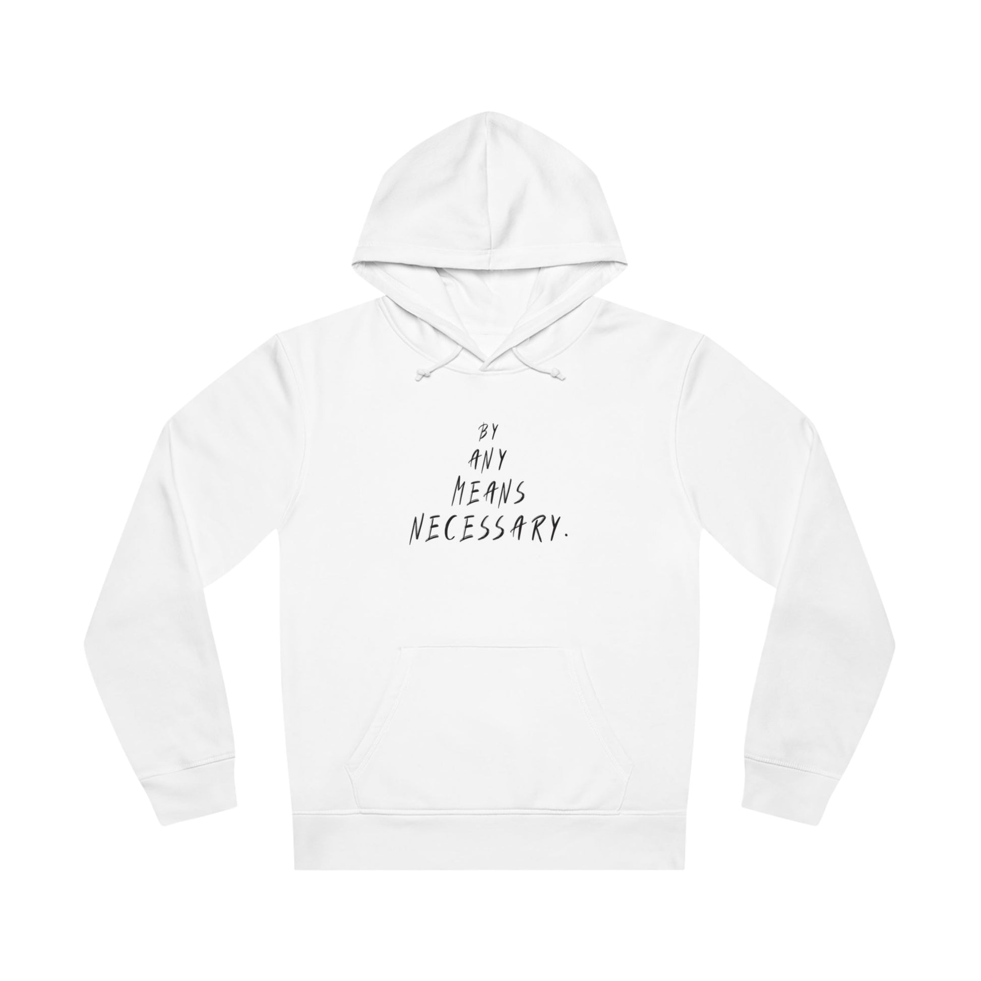 Malcolm X ‘By Any Means Necessary’ hoodie with text on the back