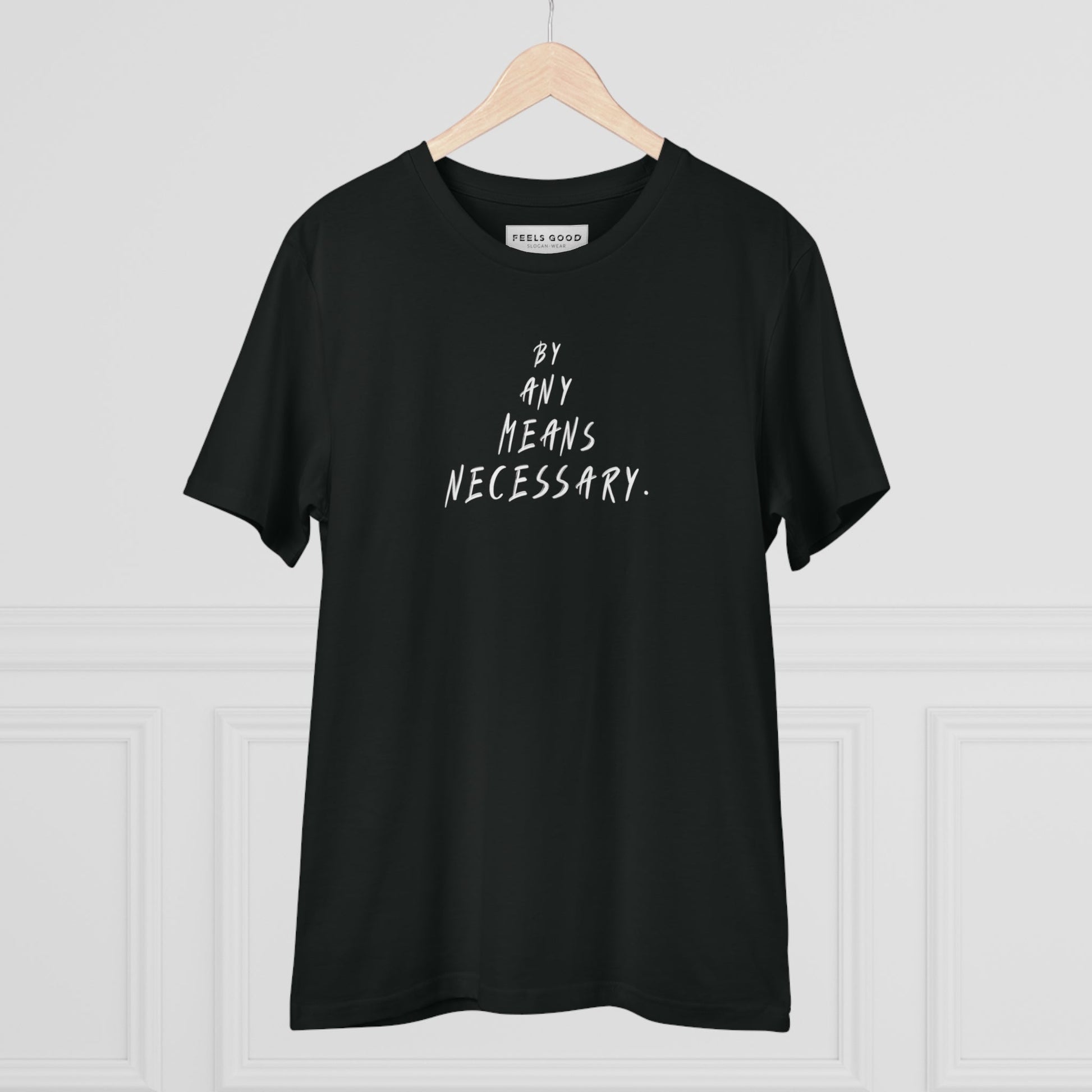 Malcolm X 'By Any Means Necessary' Organic Cotton T-shirt - Cool Tshirt