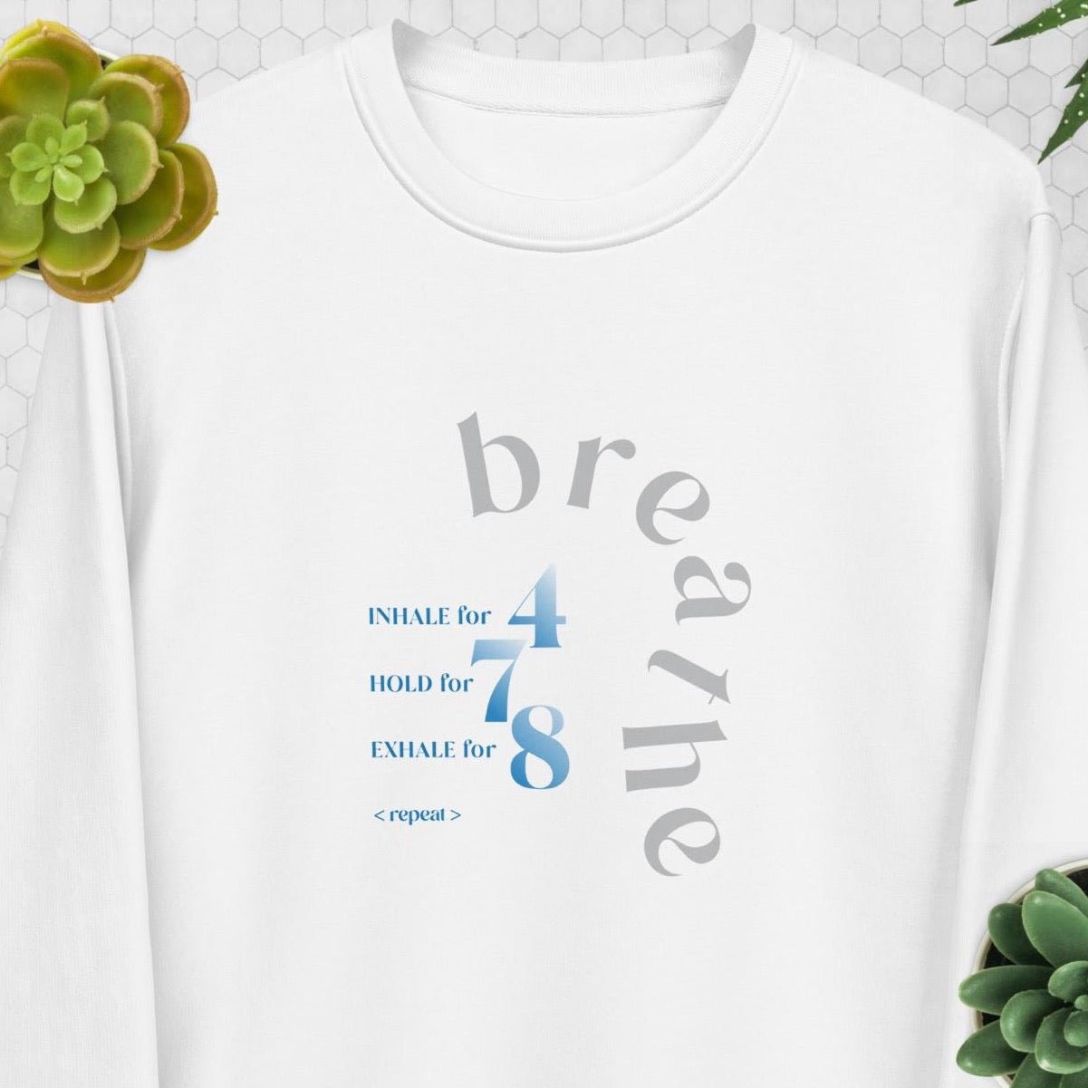 Meditation 'Breathe' Organic Cotton Sweatshirt - Eco Sweatshirt
