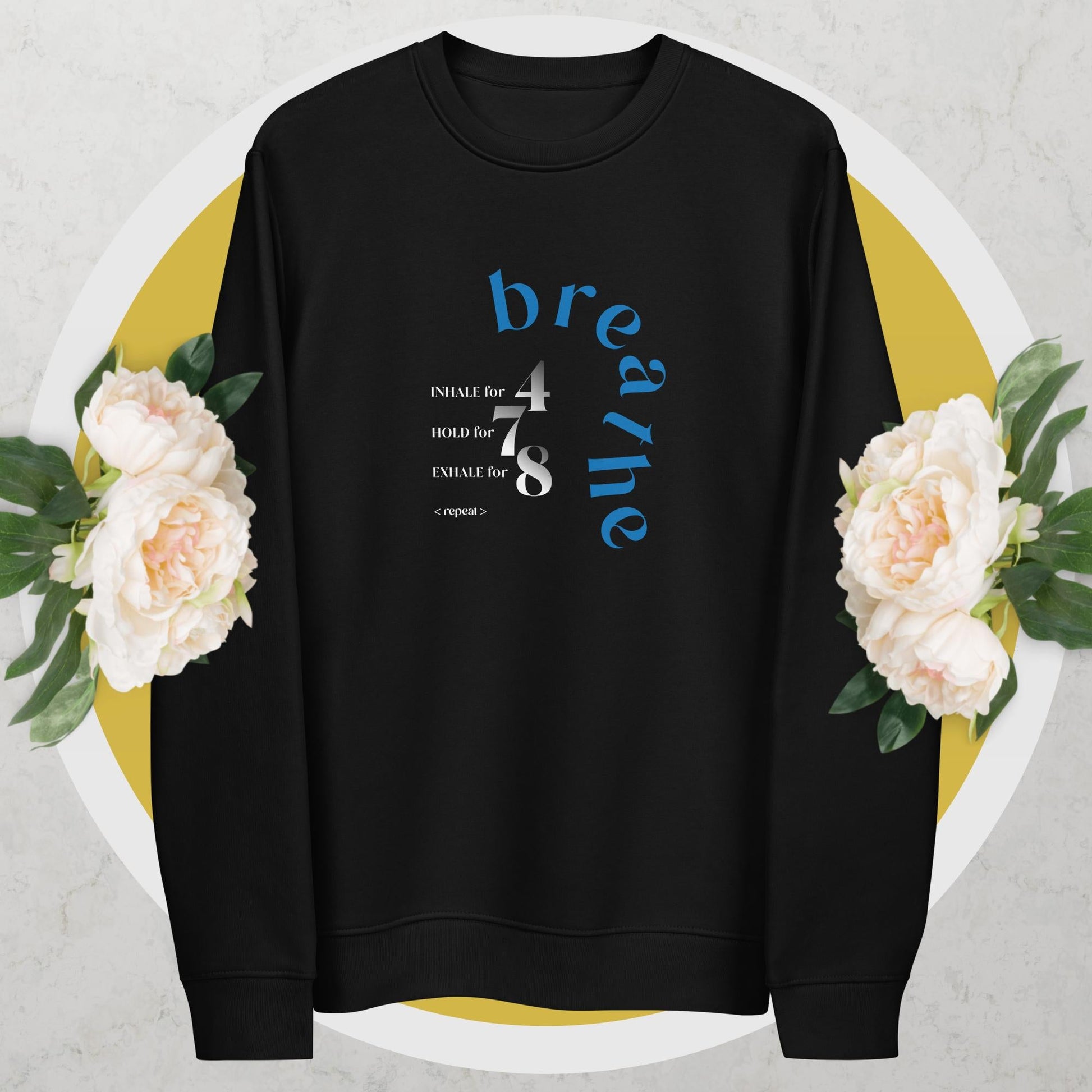 Meditation 'Breathe' Organic Cotton Sweatshirt - Eco Sweatshirt