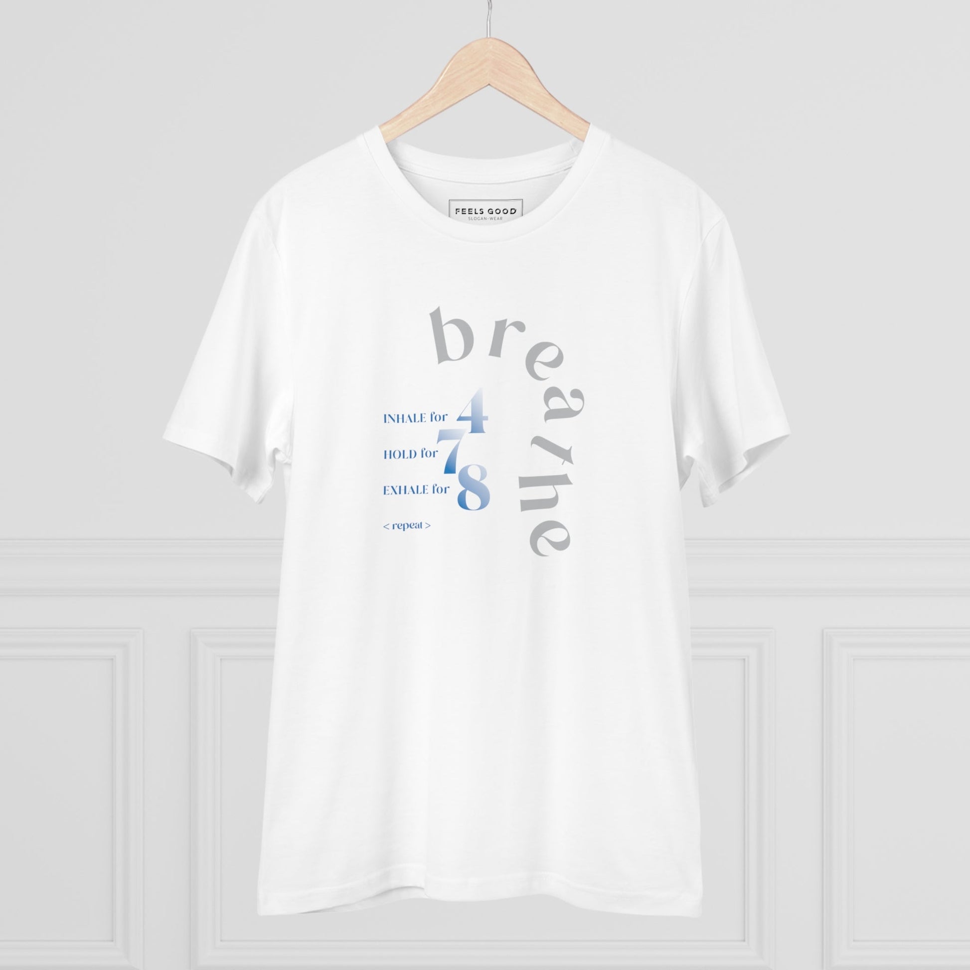New best t-shirt: Meditation 'Breathe' organic cotton comfort.
