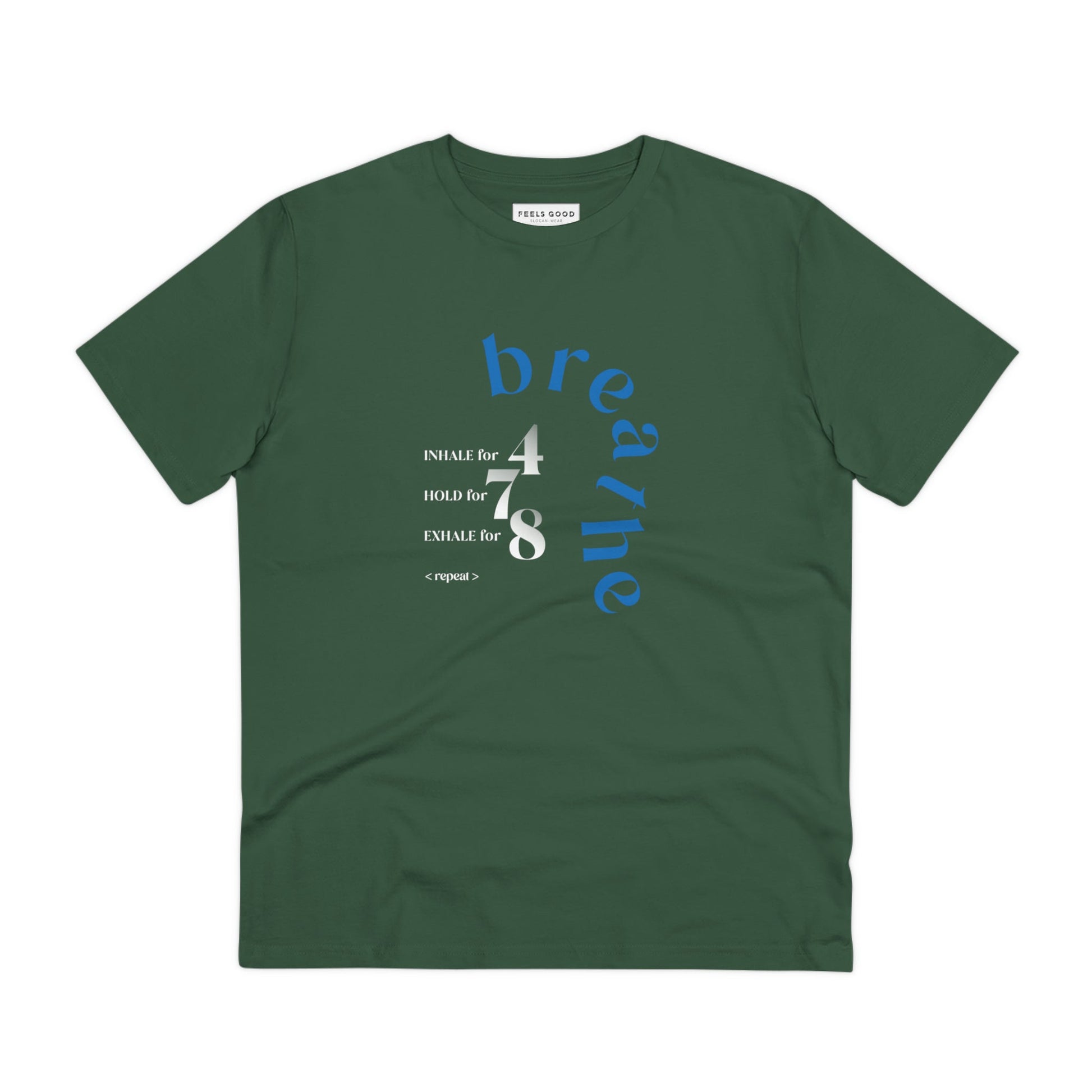 Unique best t-shirt: Meditation 'Breathe' organic cotton graphic.
