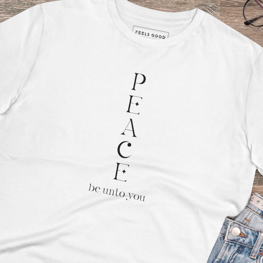 Meditation 'Peace Be Unto You' Organic Cotton T-shirt – Best Selling T-shirt.

