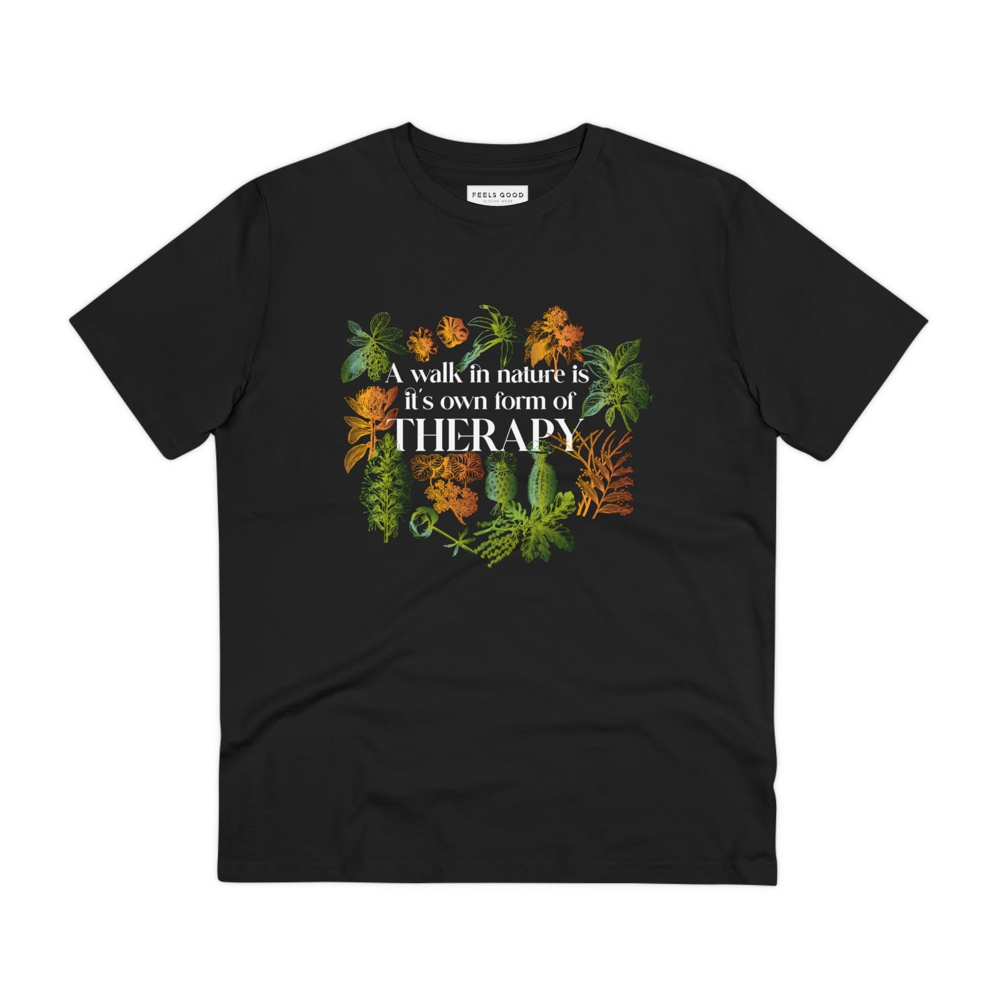 Wear your adventure on your sleeve with the "Walk In Nature Therapy" nature t-shirt.