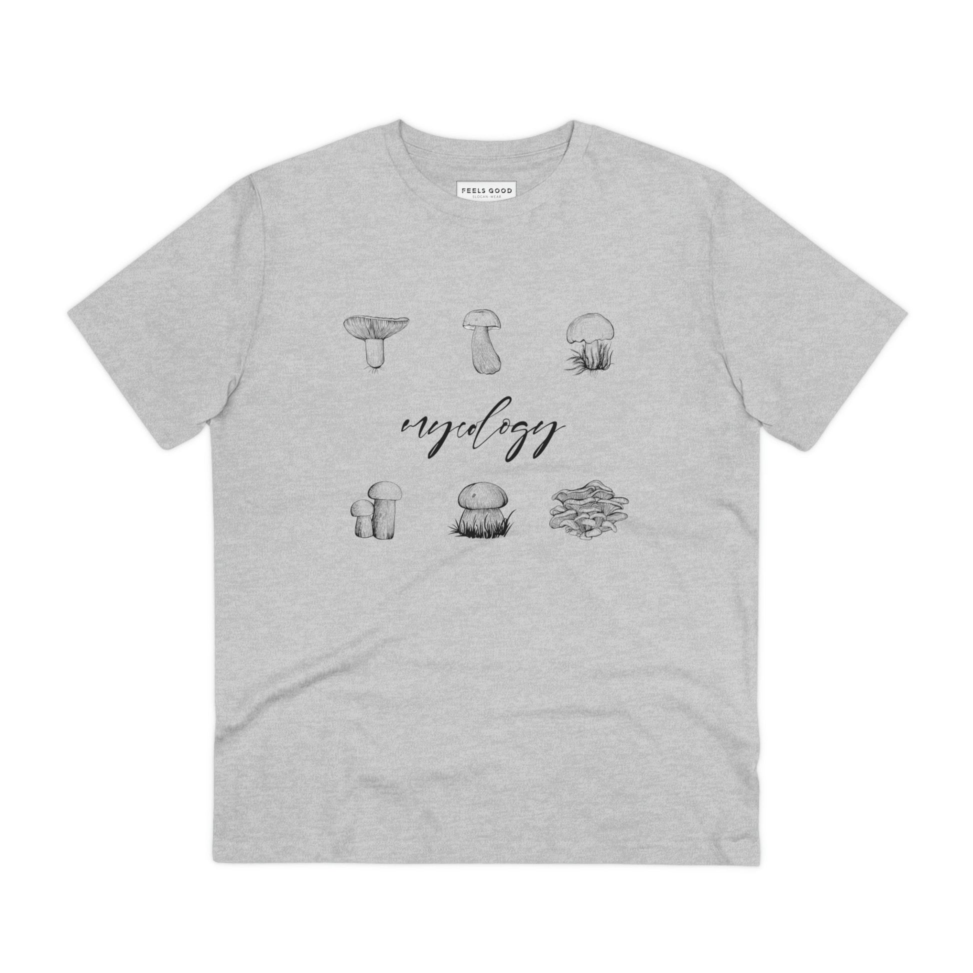 The Nature 'Mycology' Mushroom Organic Cotton T-Shirt for women who love nature and adventure.