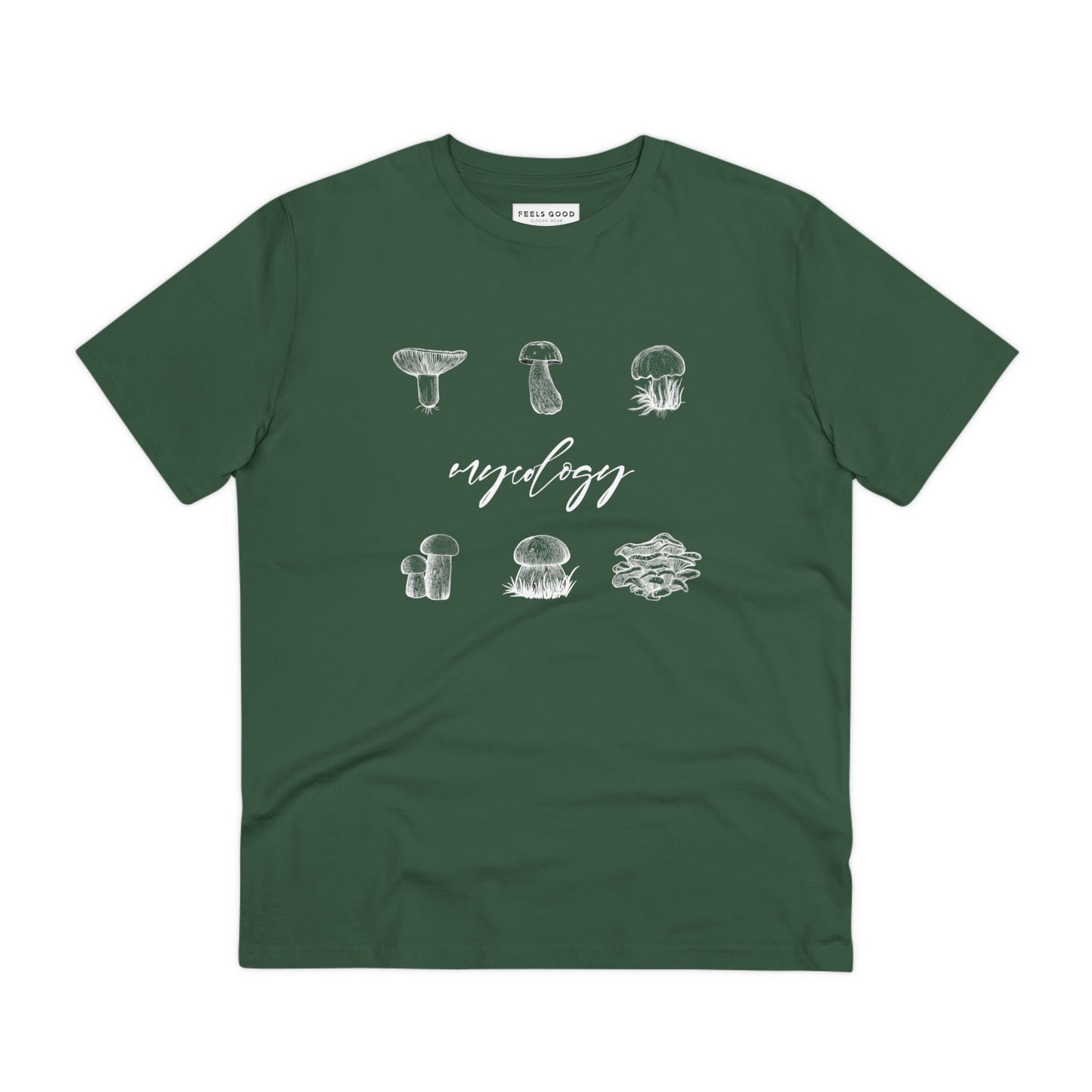 Eco-friendly and stylish, the Nature 'Mycology' Mushroom Organic Cotton T-Shirt awaits.