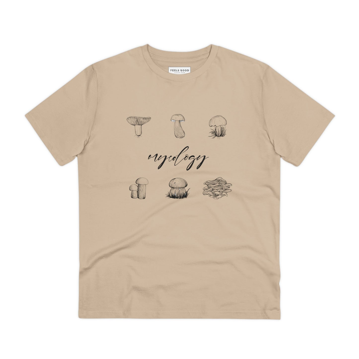 Travel clothing for men includes the Nature 'Mycology' Mushroom Organic Cotton T-Shirt.