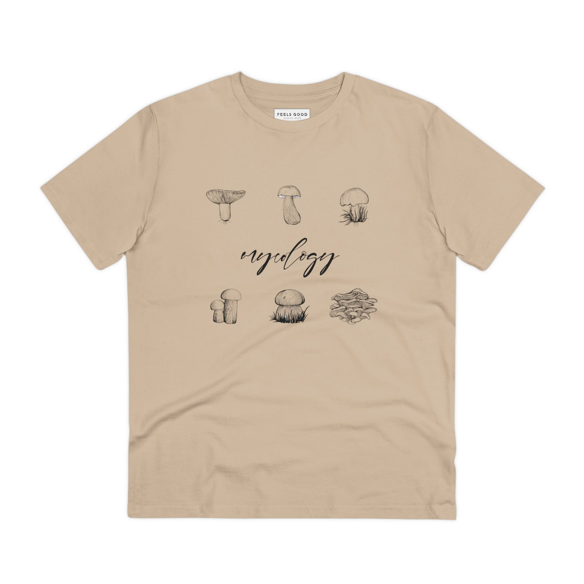 Travel clothing for men includes the Nature 'Mycology' Mushroom Organic Cotton T-Shirt.