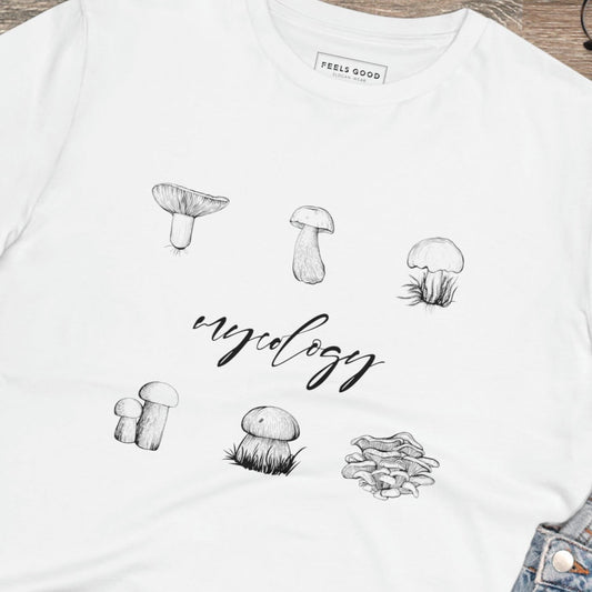 The Nature 'Mycology' Mushroom Organic Cotton T-Shirt is the ideal adventure t-shirt for men.