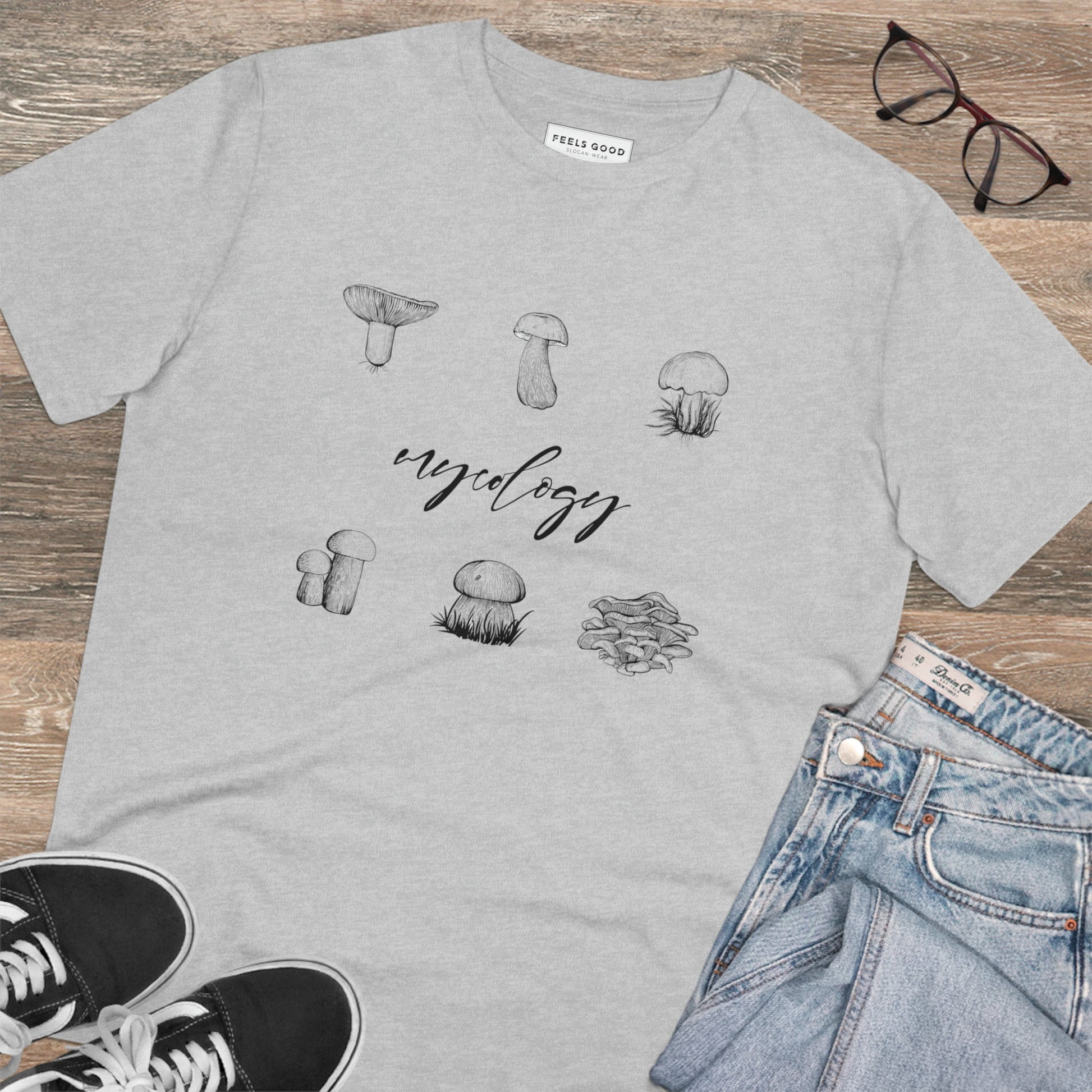 The Nature 'Mycology' Mushroom Organic Cotton T-Shirt is perfect for your next adventure.
