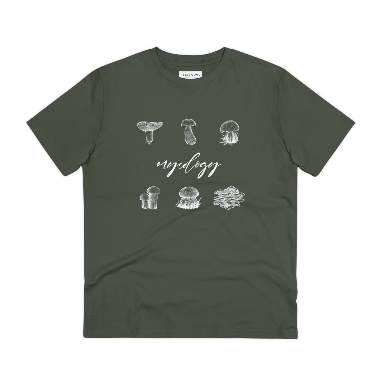 Travel comfortably in the Nature 'Mycology' Mushroom Organic Cotton T-Shirt on your adventures.