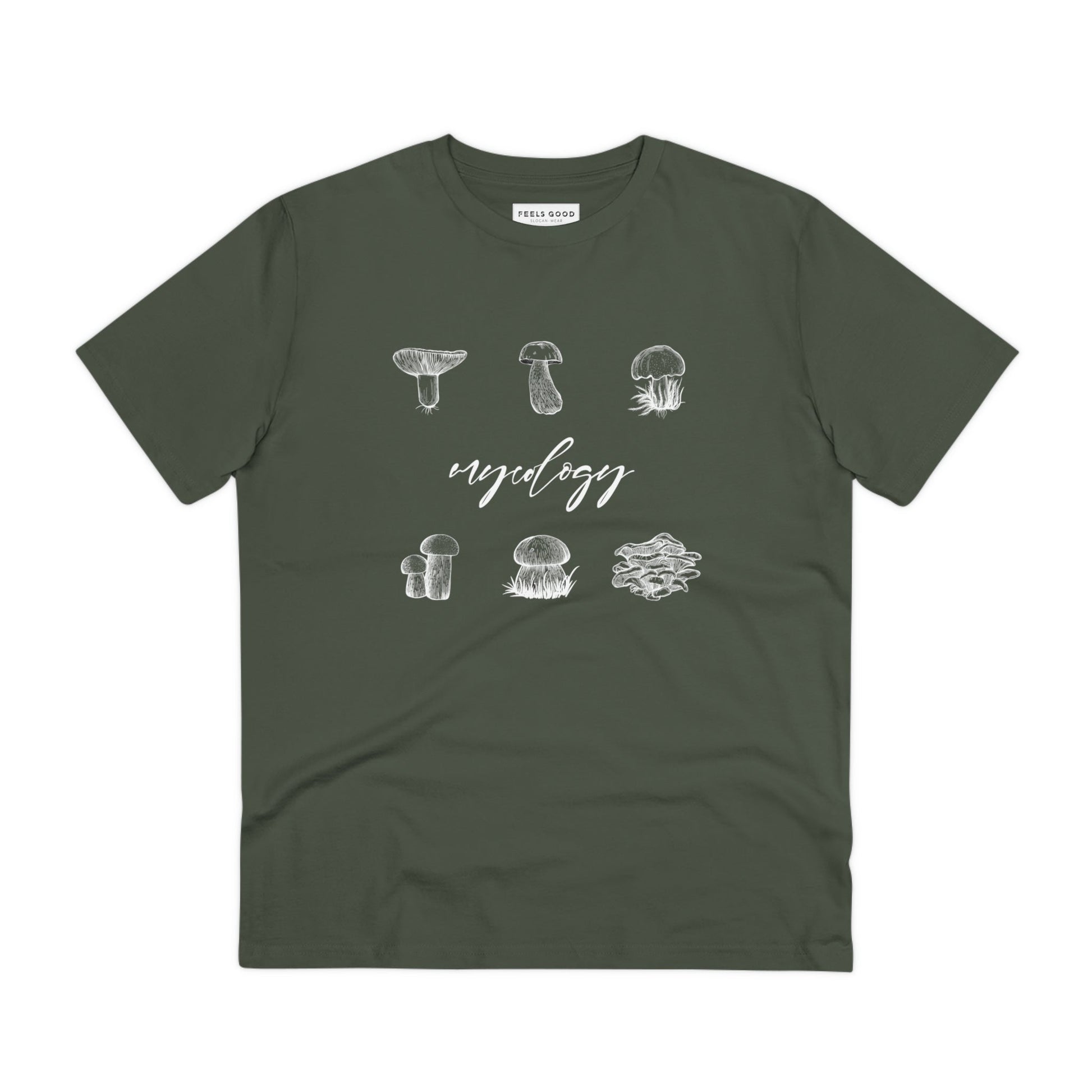 Travel comfortably in the Nature 'Mycology' Mushroom Organic Cotton T-Shirt on your adventures.