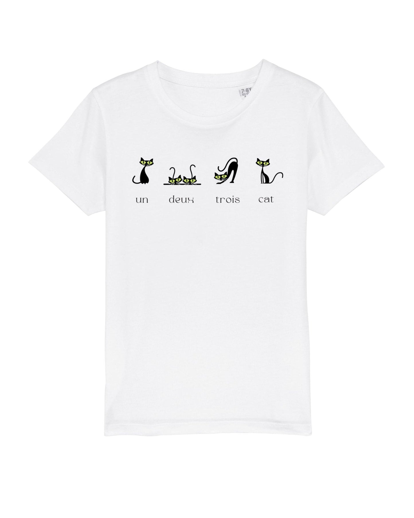 '4 French Cats' cat t-shirts, gender neutral kids clothes, cotton comfort

