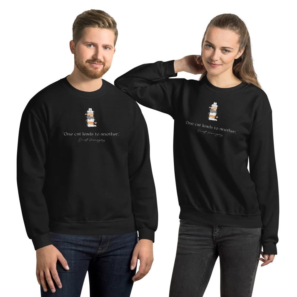 Organic Cotton 'A Pile Of Cats' Funny Sweatshirt for everyday kitty comfort

