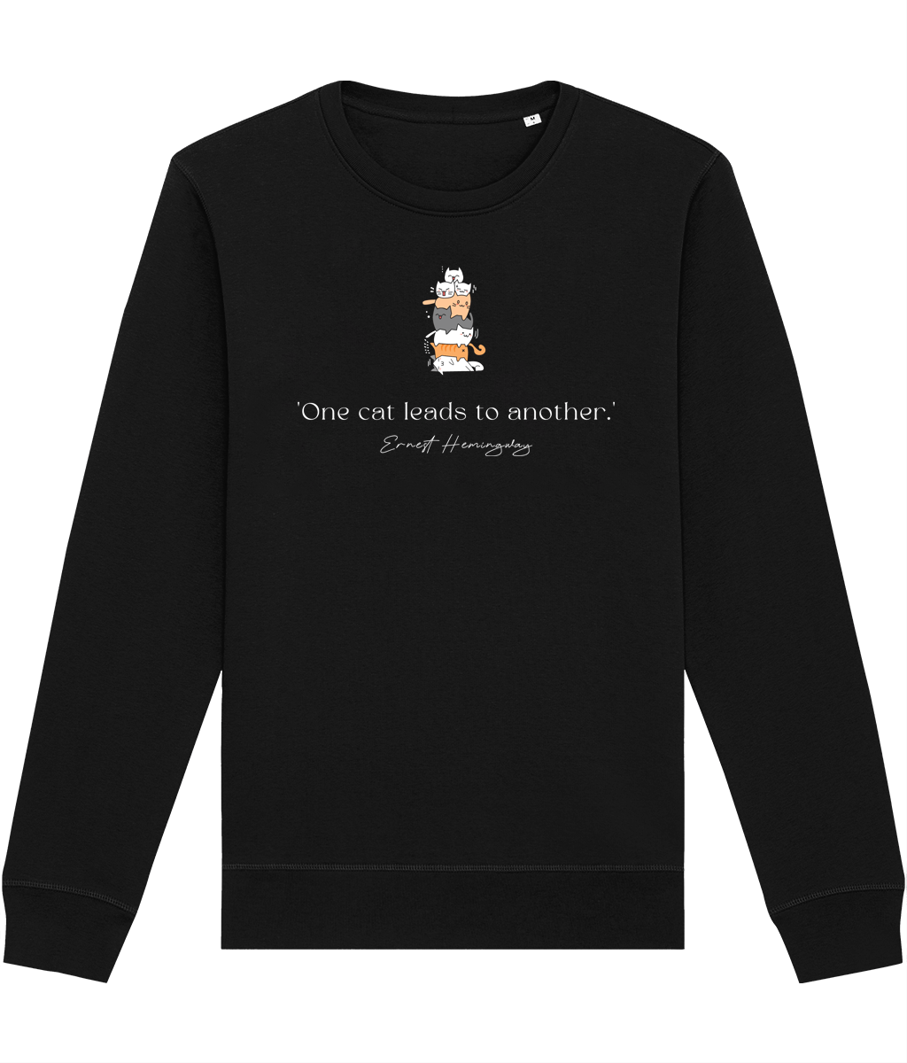 Organic Cotton 'A Pile Of Cats' Funny Sweatshirt with soft fabric and cute cats

