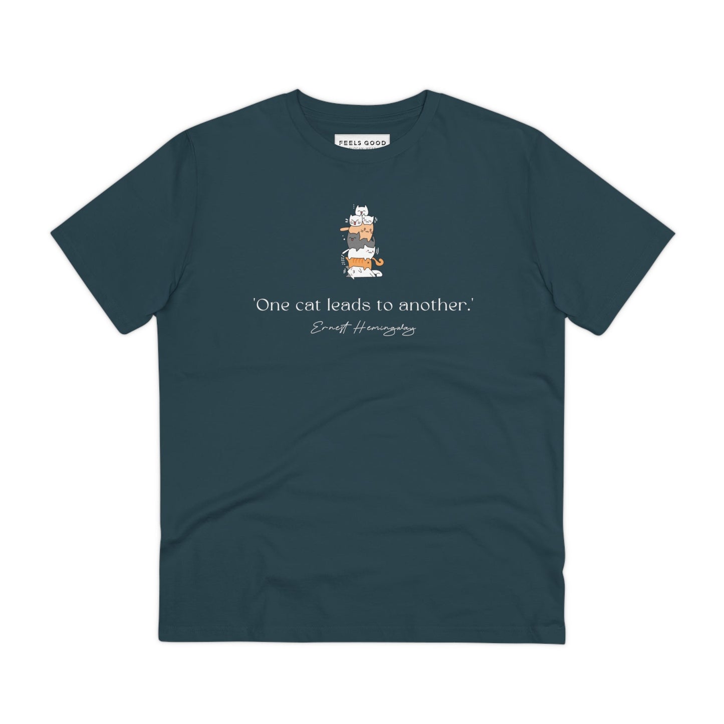 Cool cat tee—Organic Cotton 'A Pile Of Cats' Funny T-shirt for animal fans