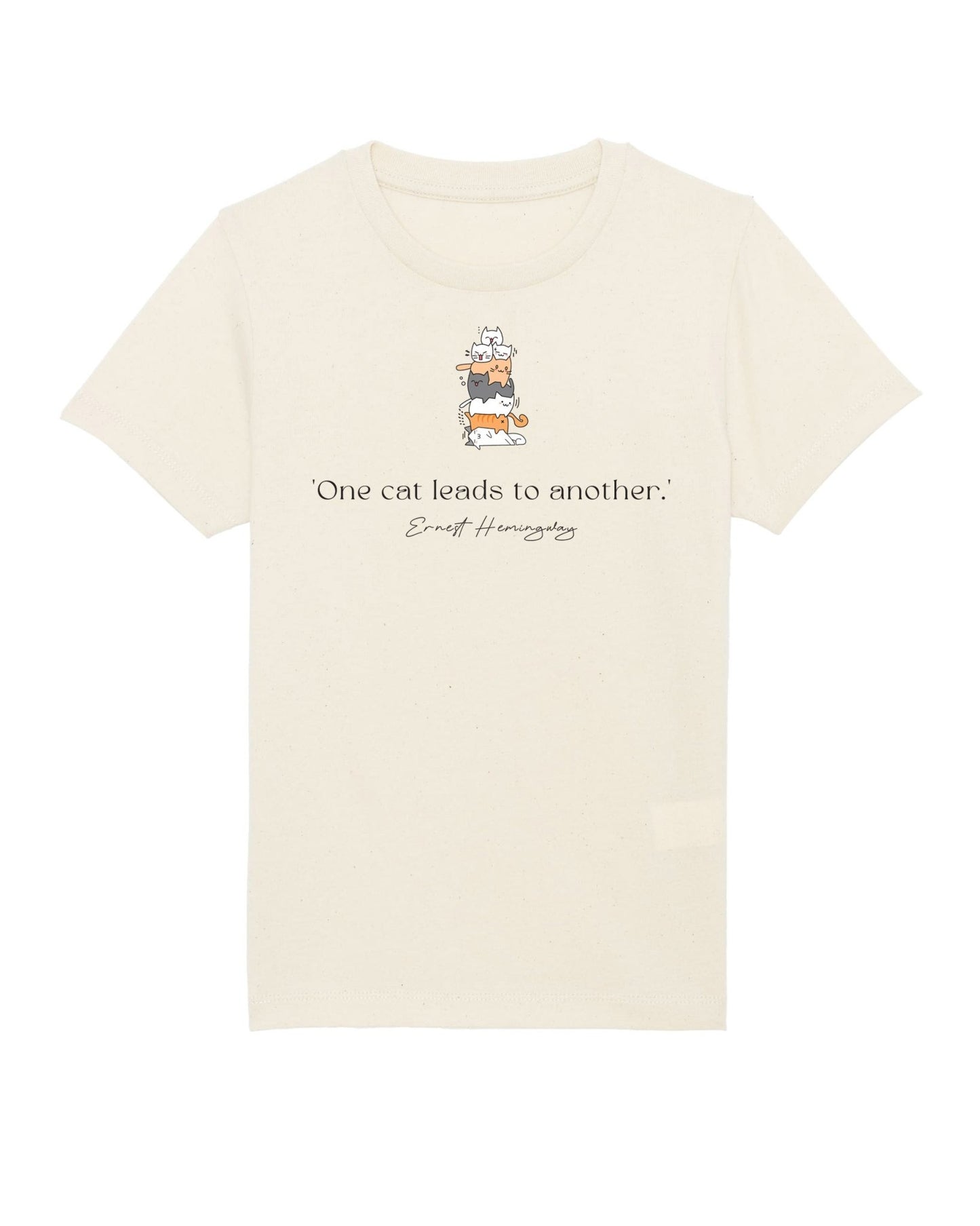 Adorable Organic Cotton 'A Pile Of Cats' T-shirt for Kids - Hello Kitty and Friends Clothes.
