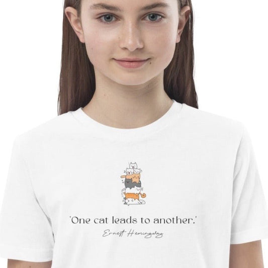 Organic Cotton 'A Pile Of Cats' Kids Funny Cat T-shirt - Gender Neutral Kids Clothes.