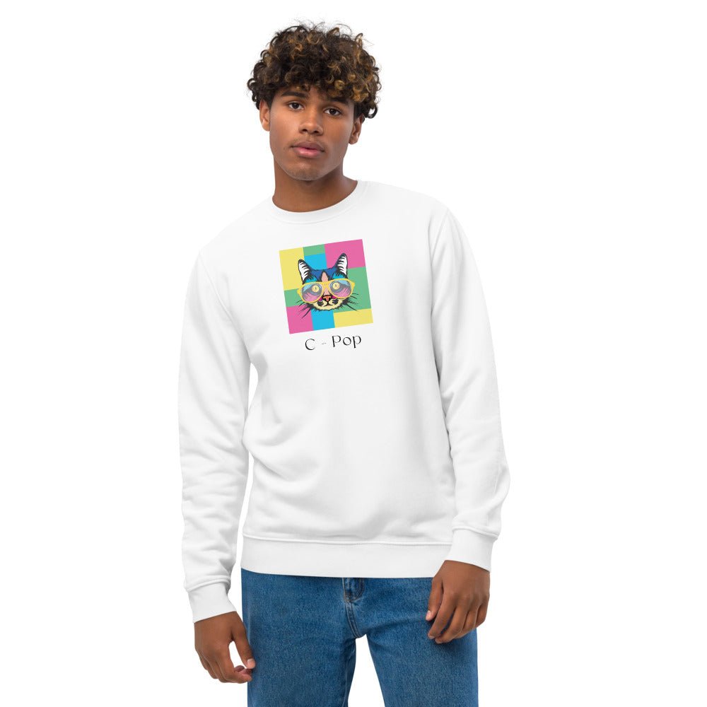 Organic Cotton 'C-Pop' Funny Cat Sweatshirt for cat clothes collectors

