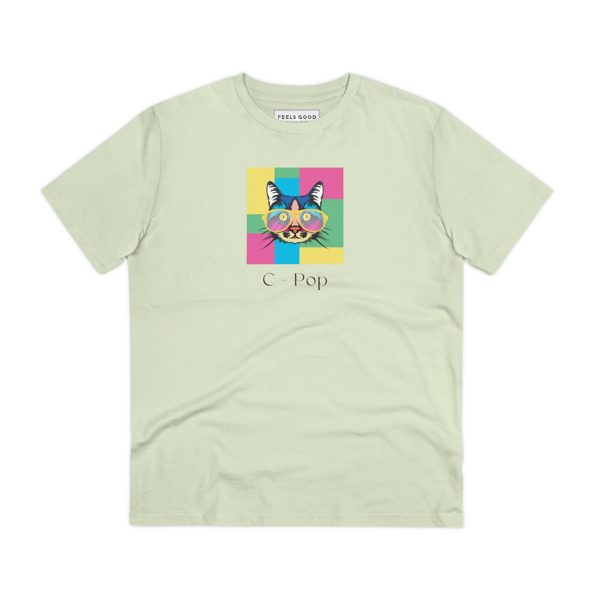 Organic Cotton 'C-Pop' Funny Cat T-shirt - Fun Cat T shirt
