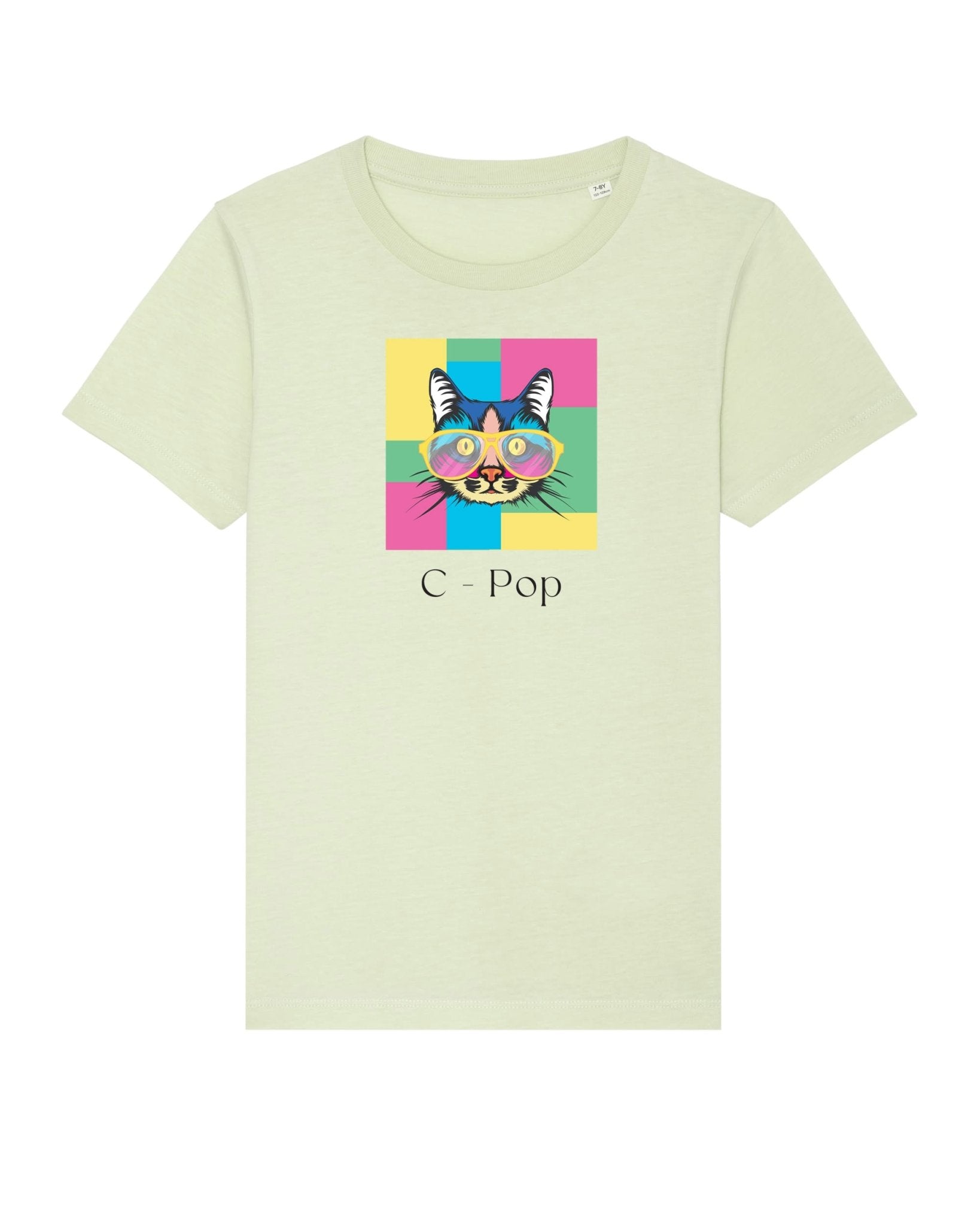 Dress your kid in Organic Cotton 'C-Pop' Funny Cat T-shirt - a Hello Kitty outfit.