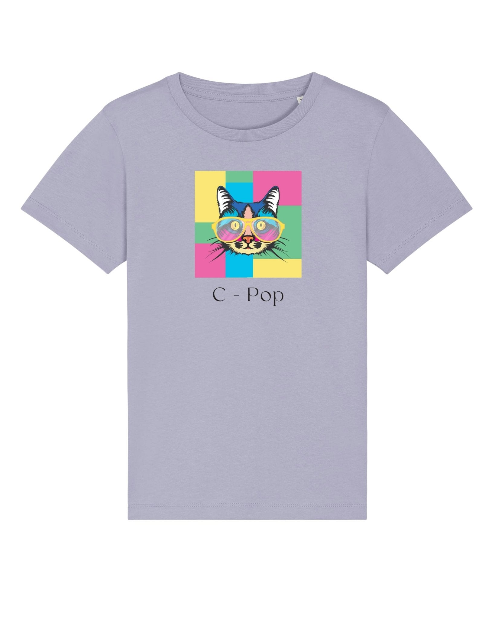 Shop Organic Cotton 'C-Pop' Kids Funny Cat T-shirt at the Hello Kitty store.