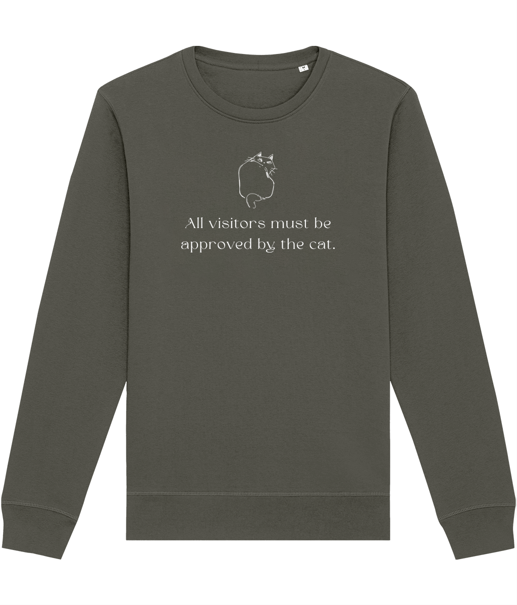 Organic Cotton 'Cat Approval' Funny Cat Sweatshirt is cute cat sweatshirt must-have

