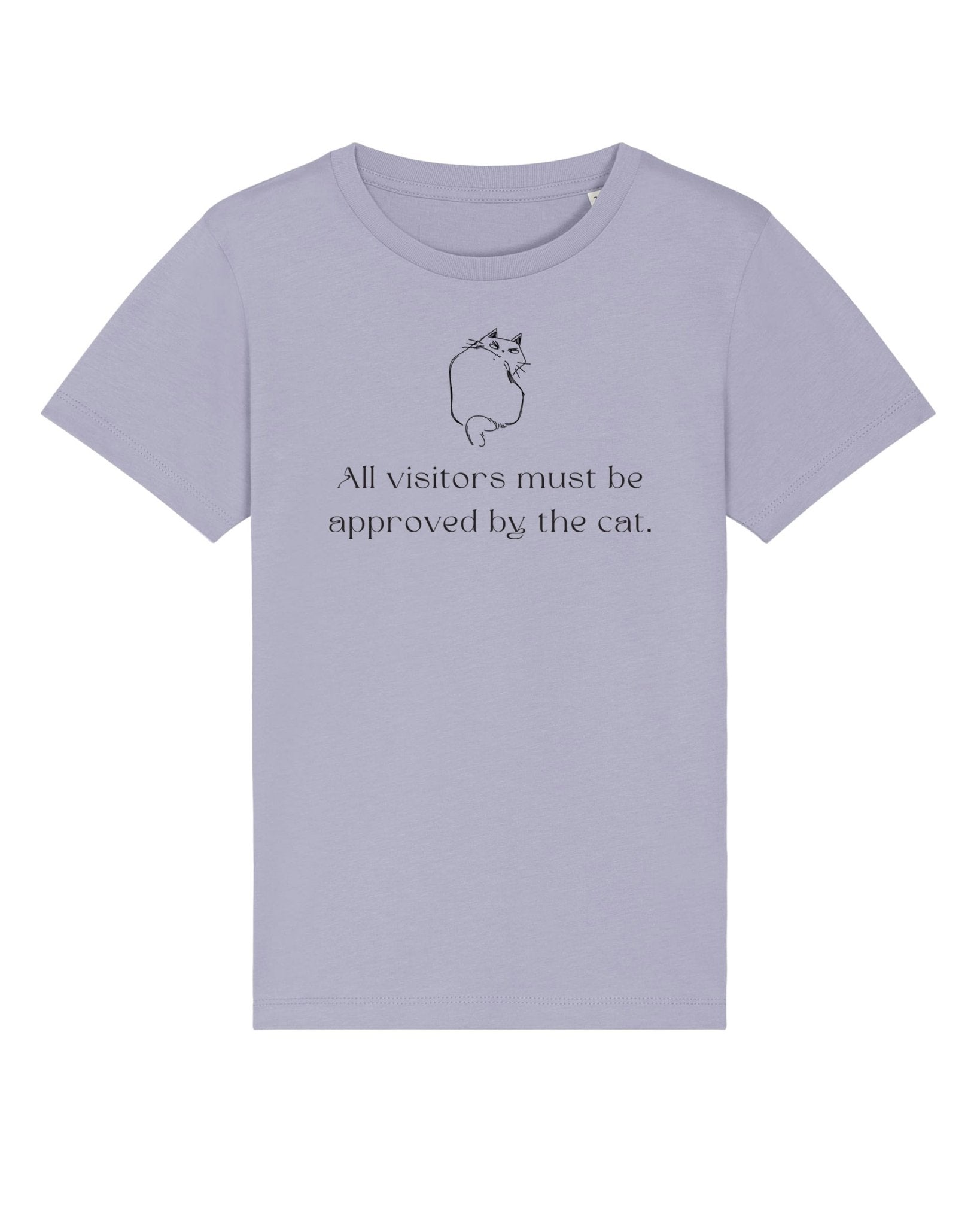 Cat t-shirts – Organic Cotton 'Cat Approval' kids tee, ideal animal print t shirts for children

