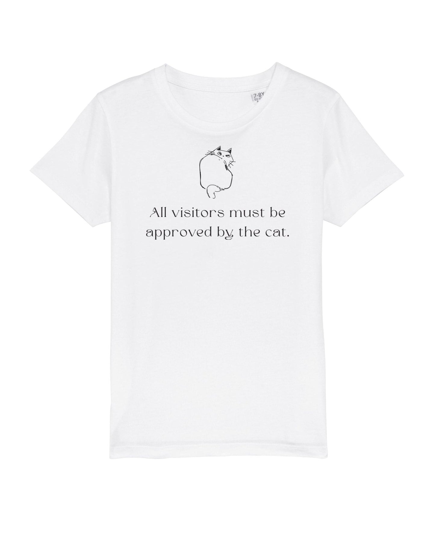 Organic Cotton cat t-shirts – Fun 'Cat Approval' top for animal-loving children

