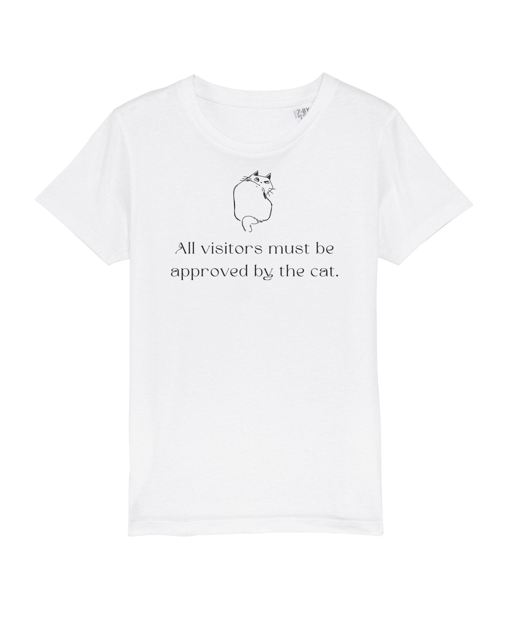 Organic Cotton cat t-shirts – Fun 'Cat Approval' top for animal-loving children

