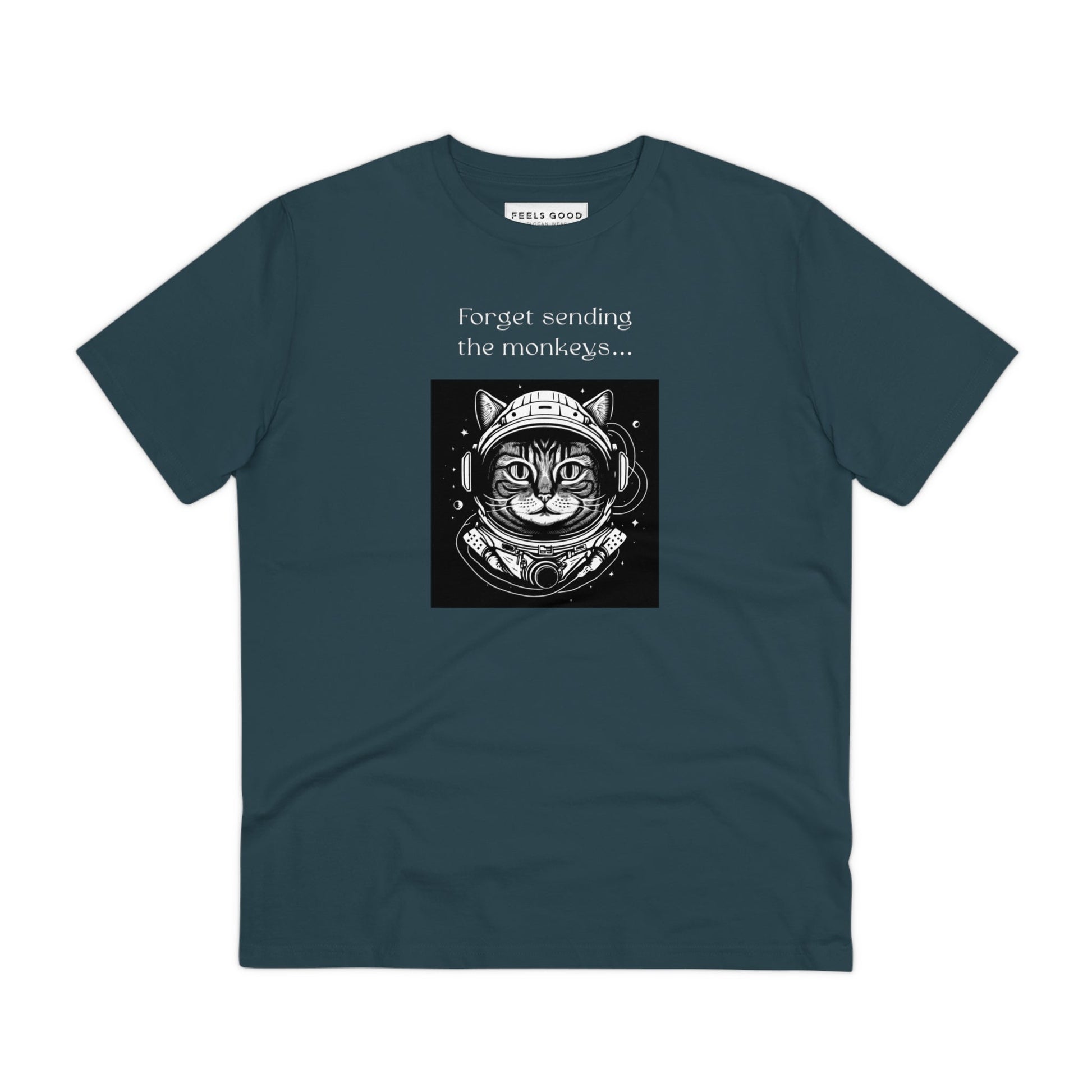 Organic Cotton 'Cat Astronaut' Funny Cat T-shirt - Fun Cat T shirt