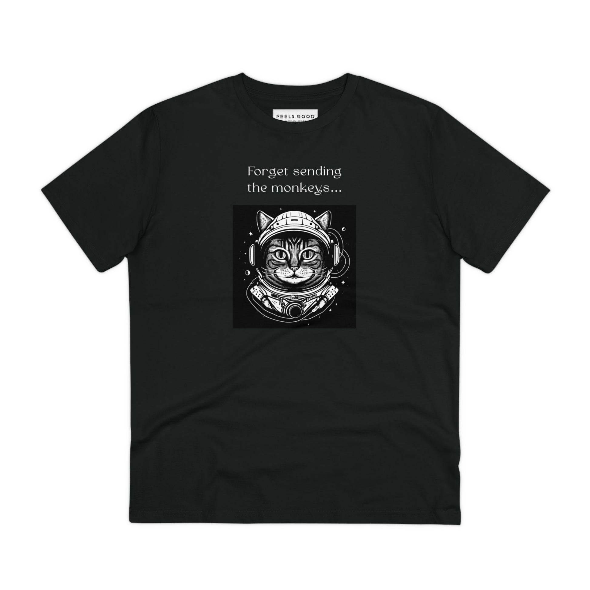 Organic Cotton 'Cat Astronaut' Funny Cat T-shirt - Fun Cat T shirt